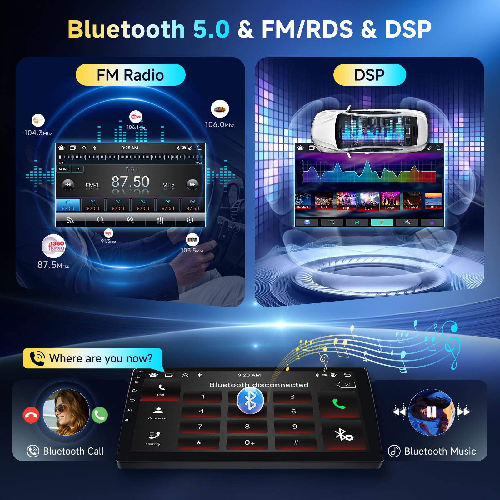 Amazon.com: Driauto 6G+128G 8-Core Android Car Stereo Double Din