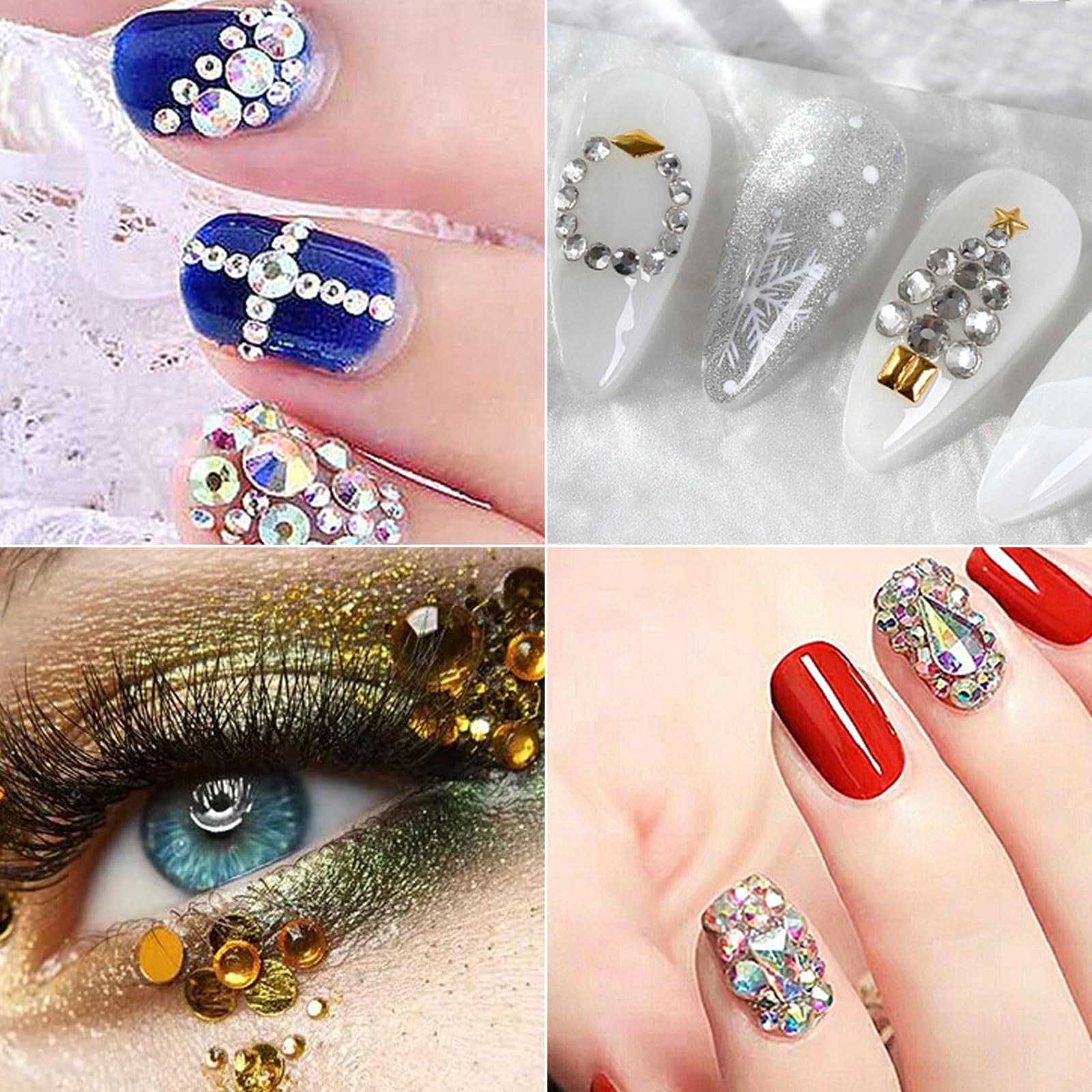 Amazon.co.jp: Kingsie ネイルストーン 6ケース ネイルアート