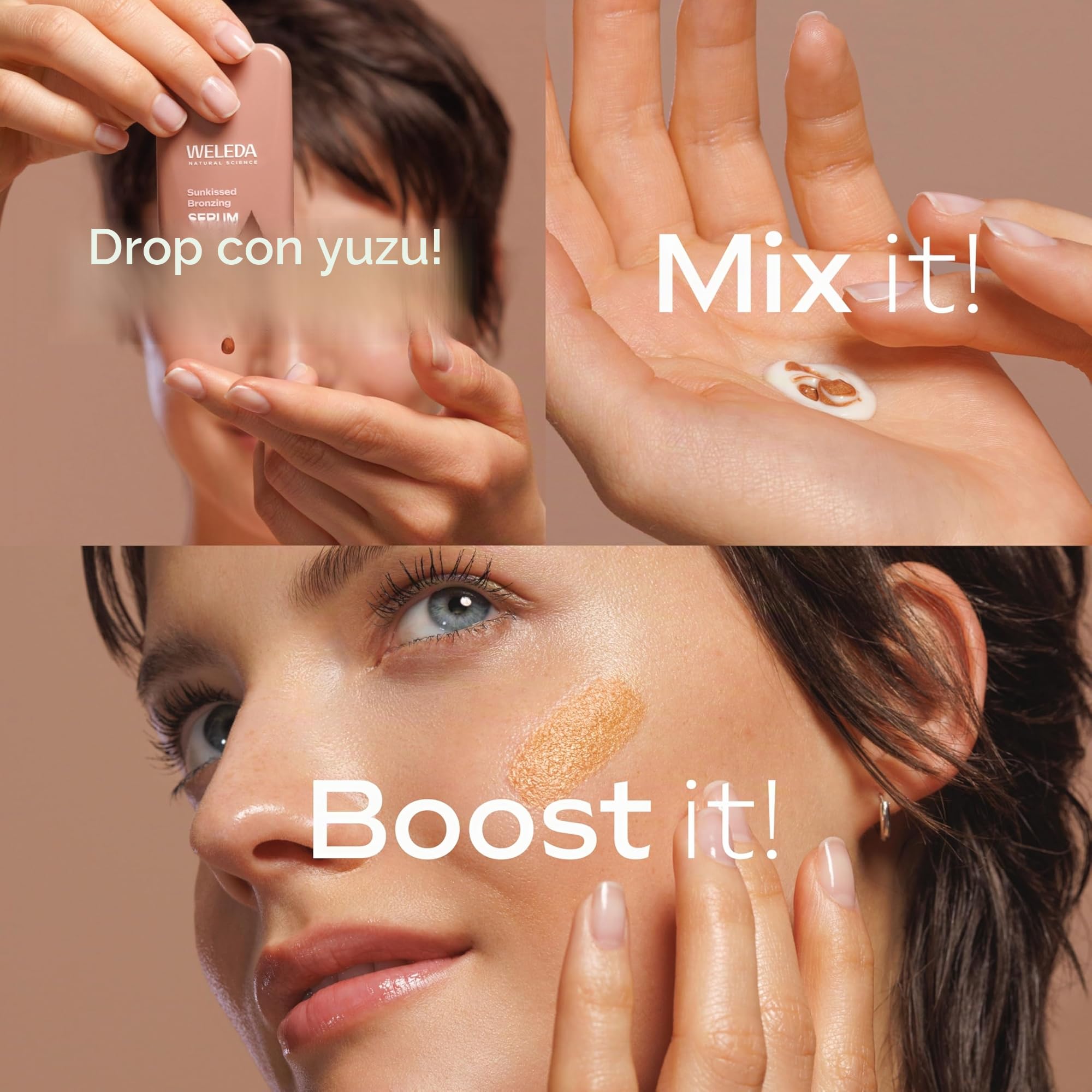 WELEDA Siero Bronzing Booster Drops, nutre intensamente la pelle e le dona un aspetto radioso, come baciato dal sole (1x 30 ml)
