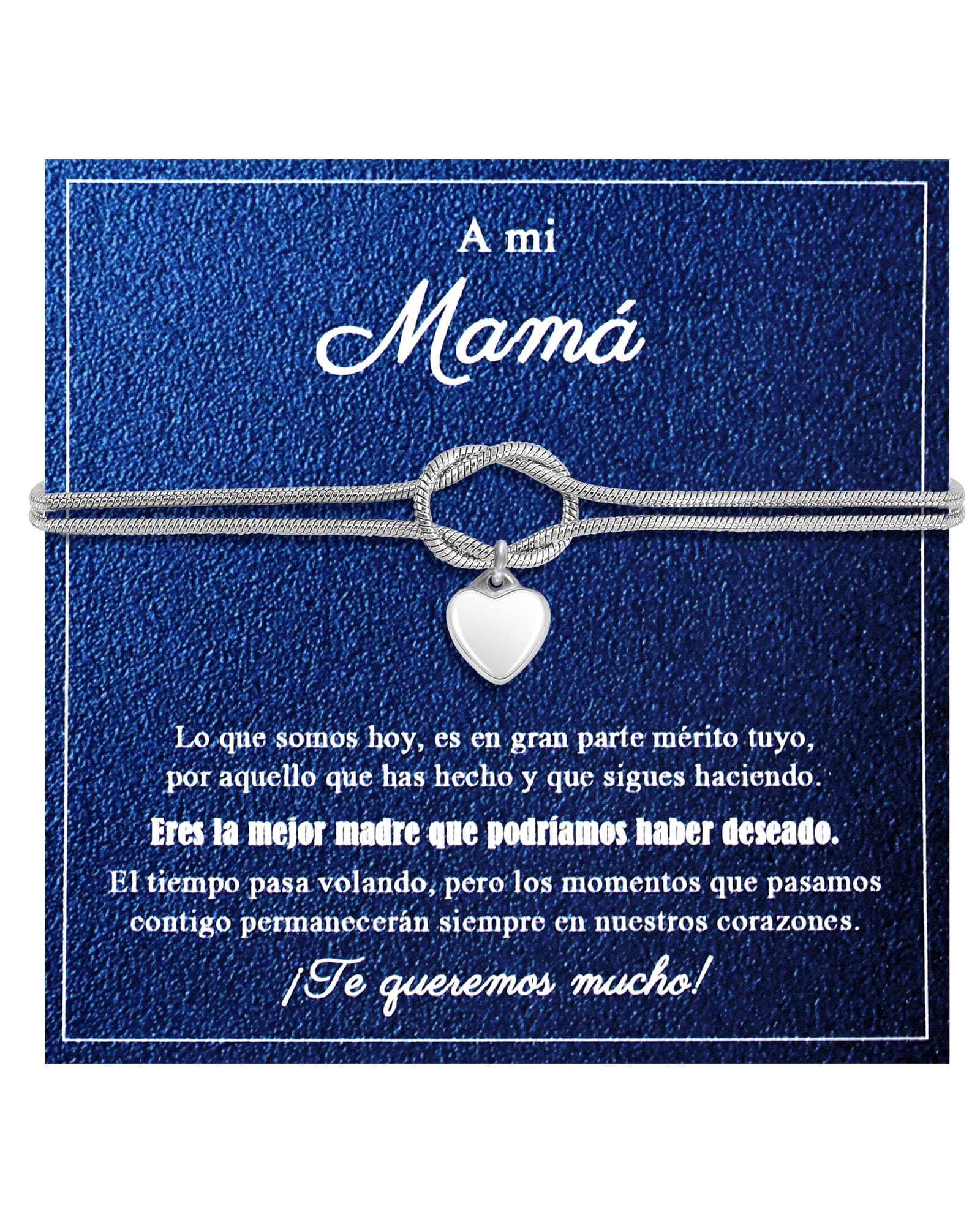 YELUWA Pulsera de Acero Inoxidable con Nudo de Serpiente Regalo Mamá