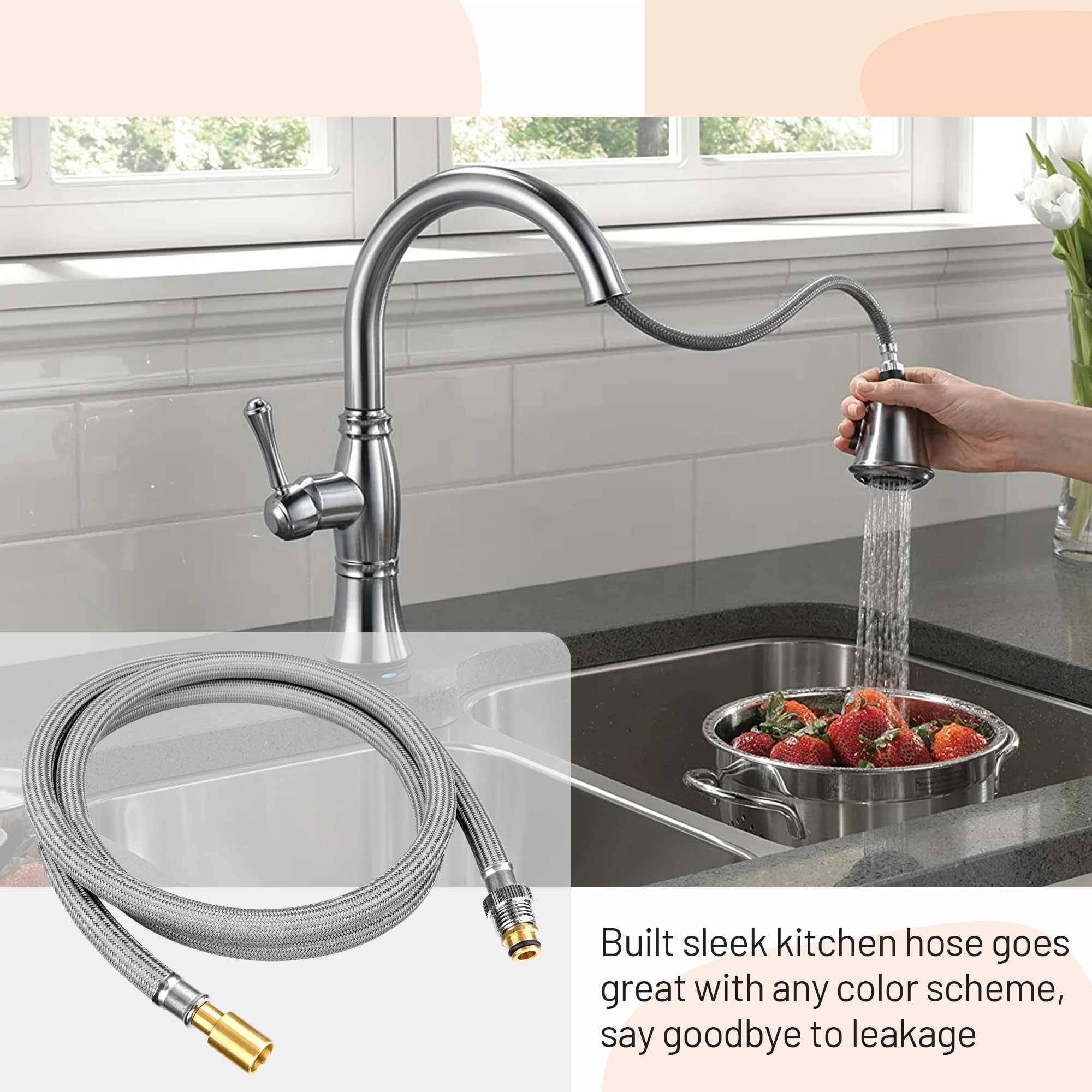 RP50390 Replacement Delta Faucet Hose Replacement - 59 Inch Pull-Out
