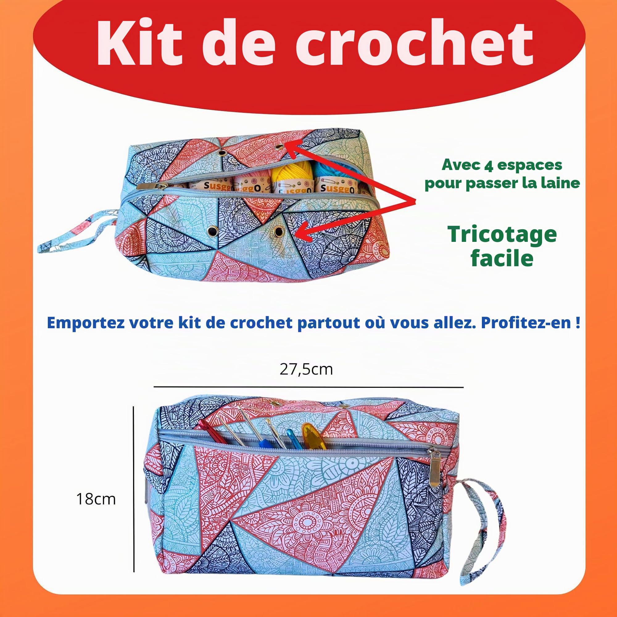 SusggO Kit d'Amigurumi complet de crochet pour débutants, accessoires, pelotes de laine 60 % coton, 40 % acrylique, manuel, sac de rangement, kit de crochet DIY, 6 ans et plus