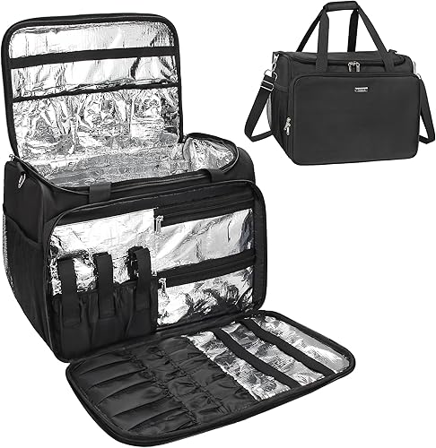 MONSTINA Bolsa de peluquería profesional, bolsa de peluquería, bolsa de viaje para artículos de tocador, bolsa de peluquería de belleza para