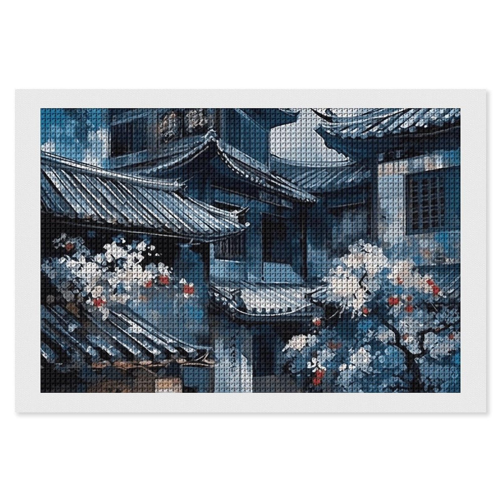 NONHAI Diamond Painting Kits for Adults - DIY Diamond Art Kits for Beginners - Full 5D Paint Drill Diamond Dots Paintings- Architectural Painting Diamonds Pictures Gem Art and Craft Wall Decor 8"x12"