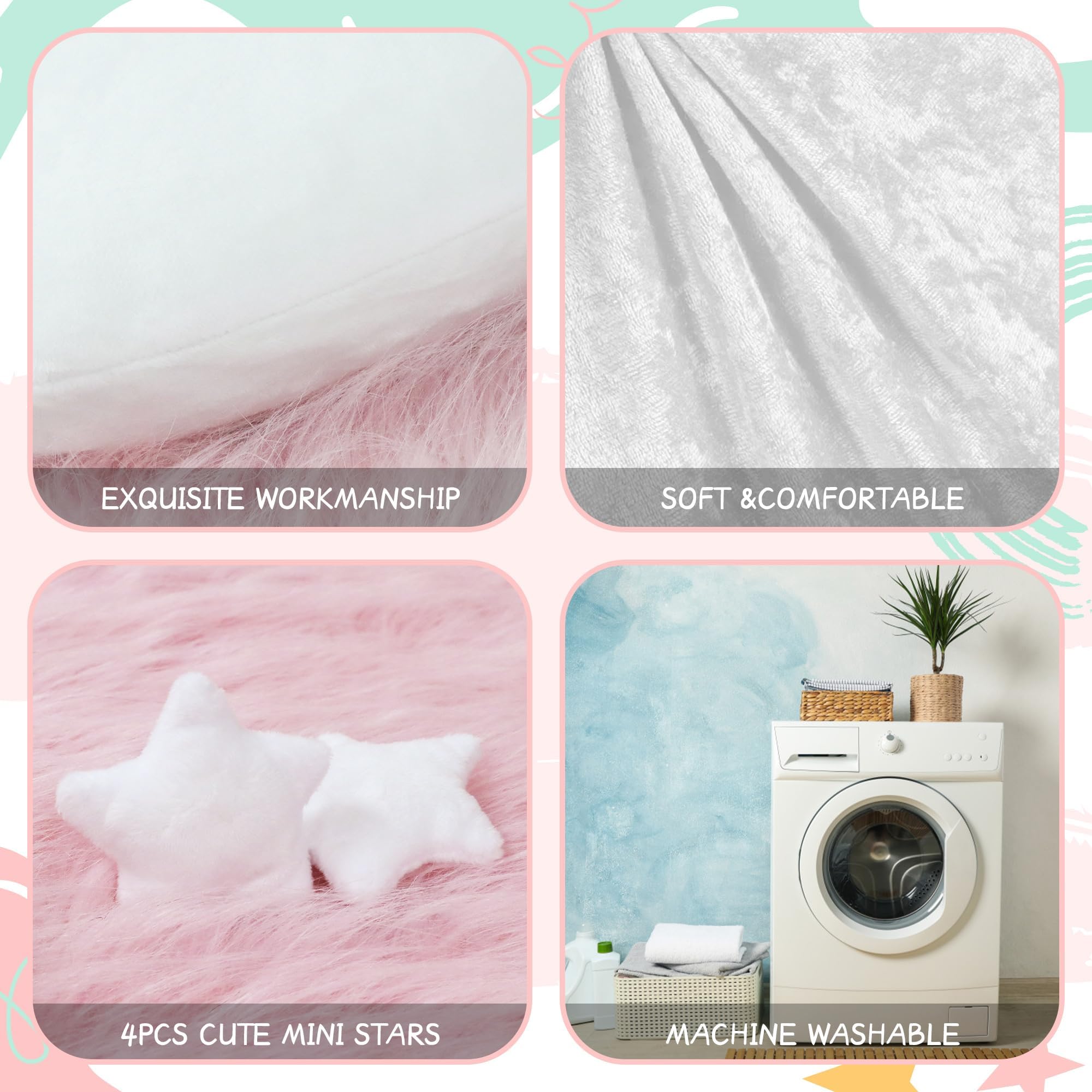 Puntelli fotografici neonati, mezzaluna posa cuscini e stelle, accessori per la fotografia del bambino decorazione cesto foto oggetti di scena bambino servizio fotografico accessori di scena