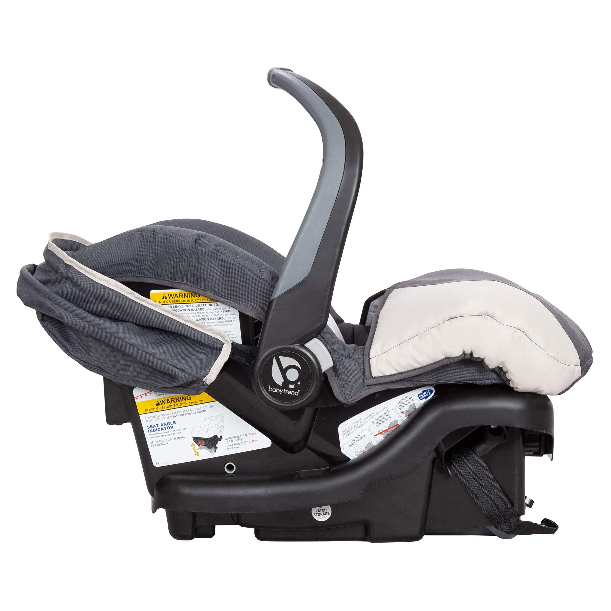 Baby Trend 2-Pack Infant Car Seat & Base with 5-Point Safety Harness, 4-Position Height Adjustment & Push-Button Release, Ally 35, Magnolia