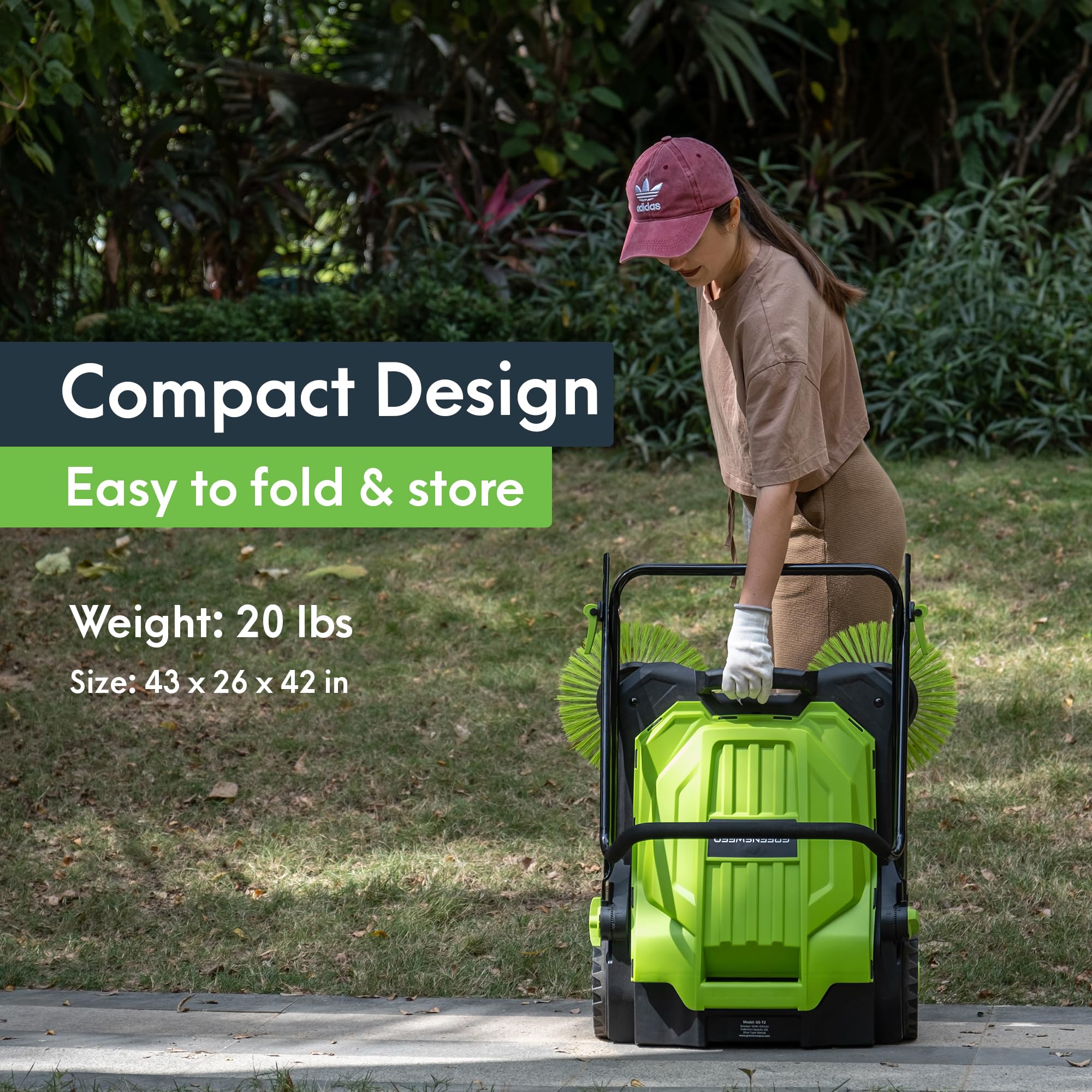 Spazzatrice Manuale Per Tappeti - Spazzola Rotatoria, Con Cestino, Pulizia Senza Fatica, Ideale Per Animali Domestici - Foto 11