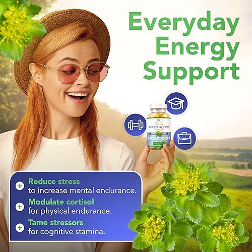 Miniatura 7 de Gomitas de Rhodiola Rosea sin azúcar (1500 mgporción) Suplemento adaptogénico de Rhodiola Rosea y bloqueador de cortisol para rendimiento,