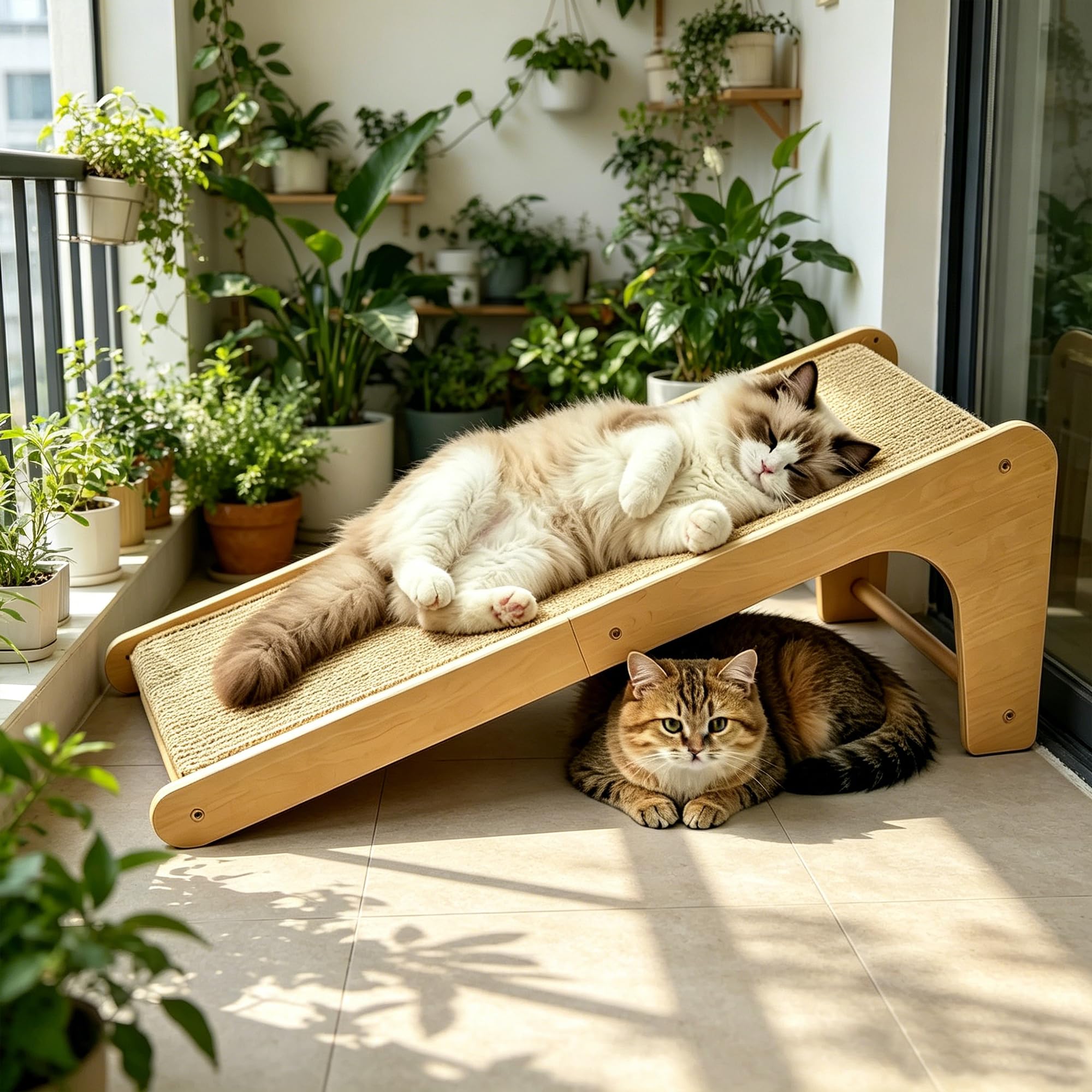 Griffoir pour Chat, Panneau à griffer de 69 cm de Haut pour Chats d'intérieur, Poteau à griffer en sisal, Protection pour Meubles, Meuble en Forme de L pour Tous Les Chats, pour Jouer et se détendre.