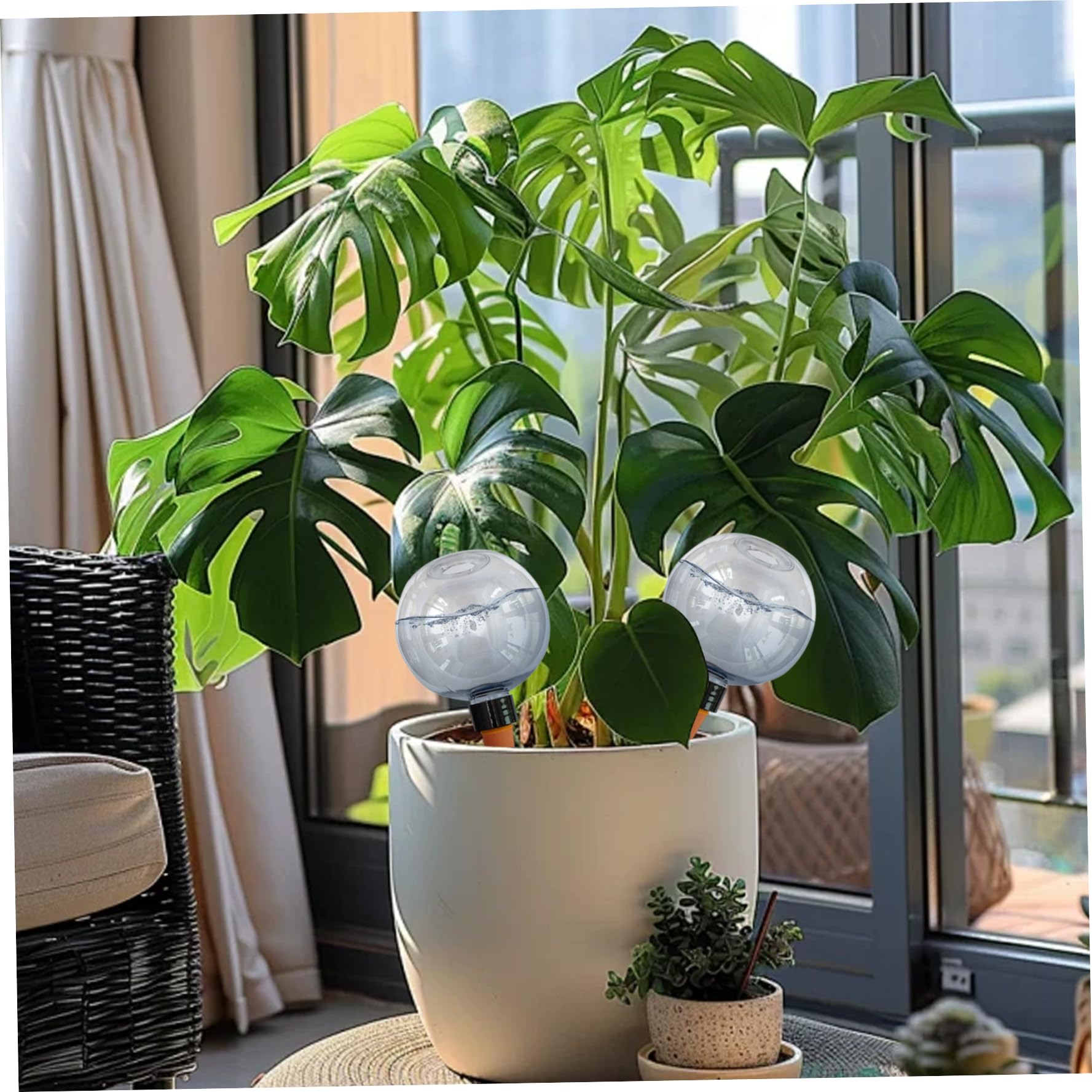 Arroseur Automatique pour planteslot de 9 Globes à arrosage automatique500 ML (17, 5 oz) en plastiqueremplissage par Le Haut et système d'arrosage à Diffusion Lente.