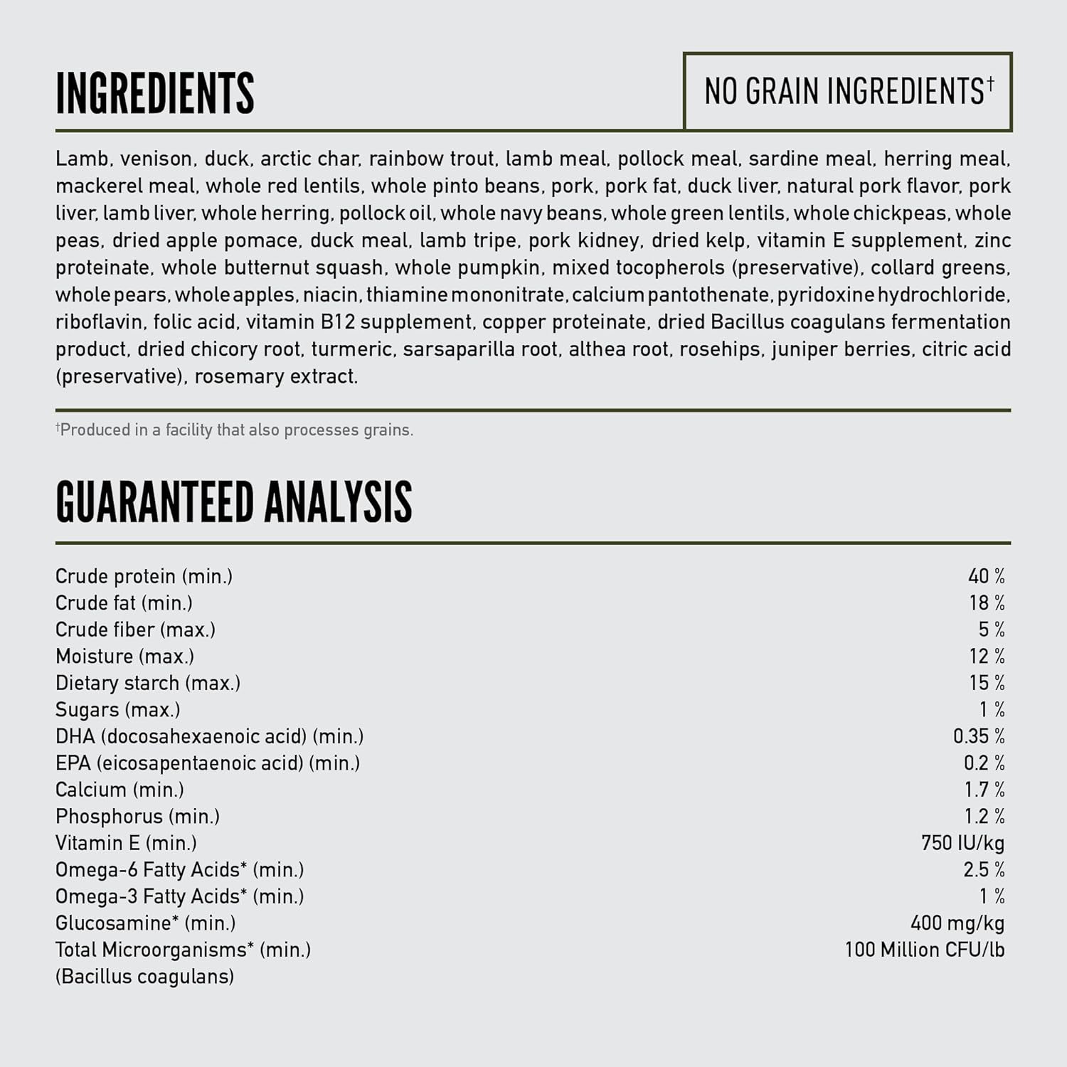 ORIJEN Grain Free Poultry Free High Protein Dry Dog Food Tundra Recipe 4.5lb Bag