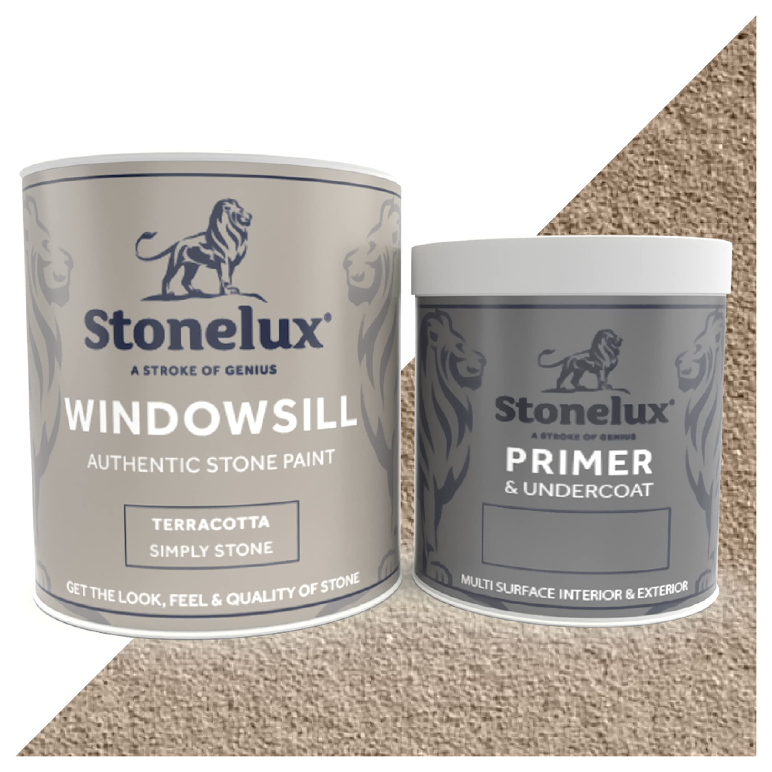 StoneLux Windowsill Paint - Stone Effect Paint - 1L & 500ml Primer(Ashridge) โ image 1