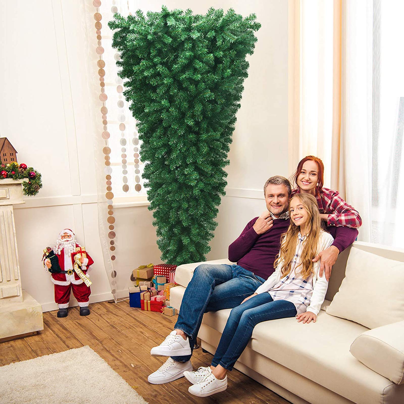 4Ft Paarse Decoratie Onverlichte Kerstboom, Met Metalen
