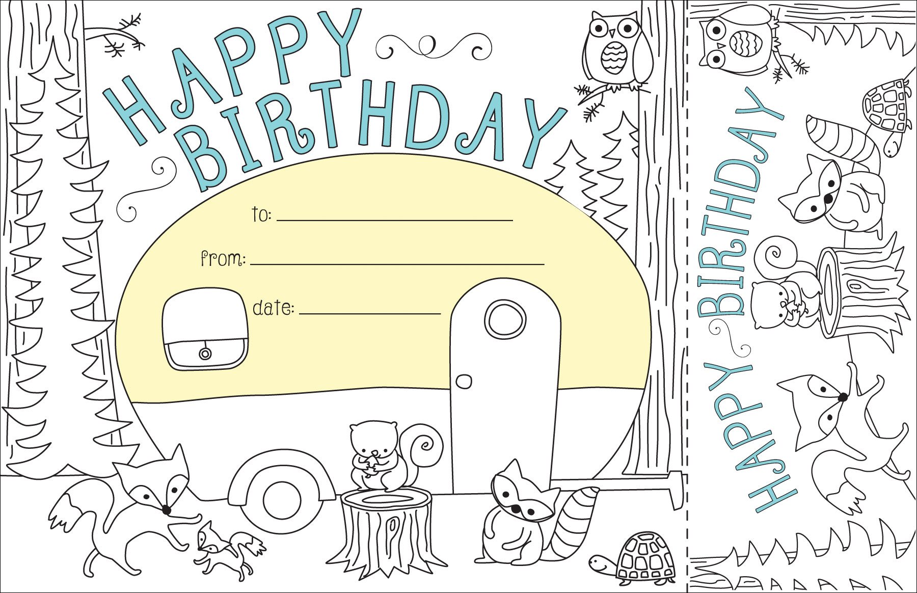 Nuovo. Color Me. Happy Birthday Awards & segnalibro set