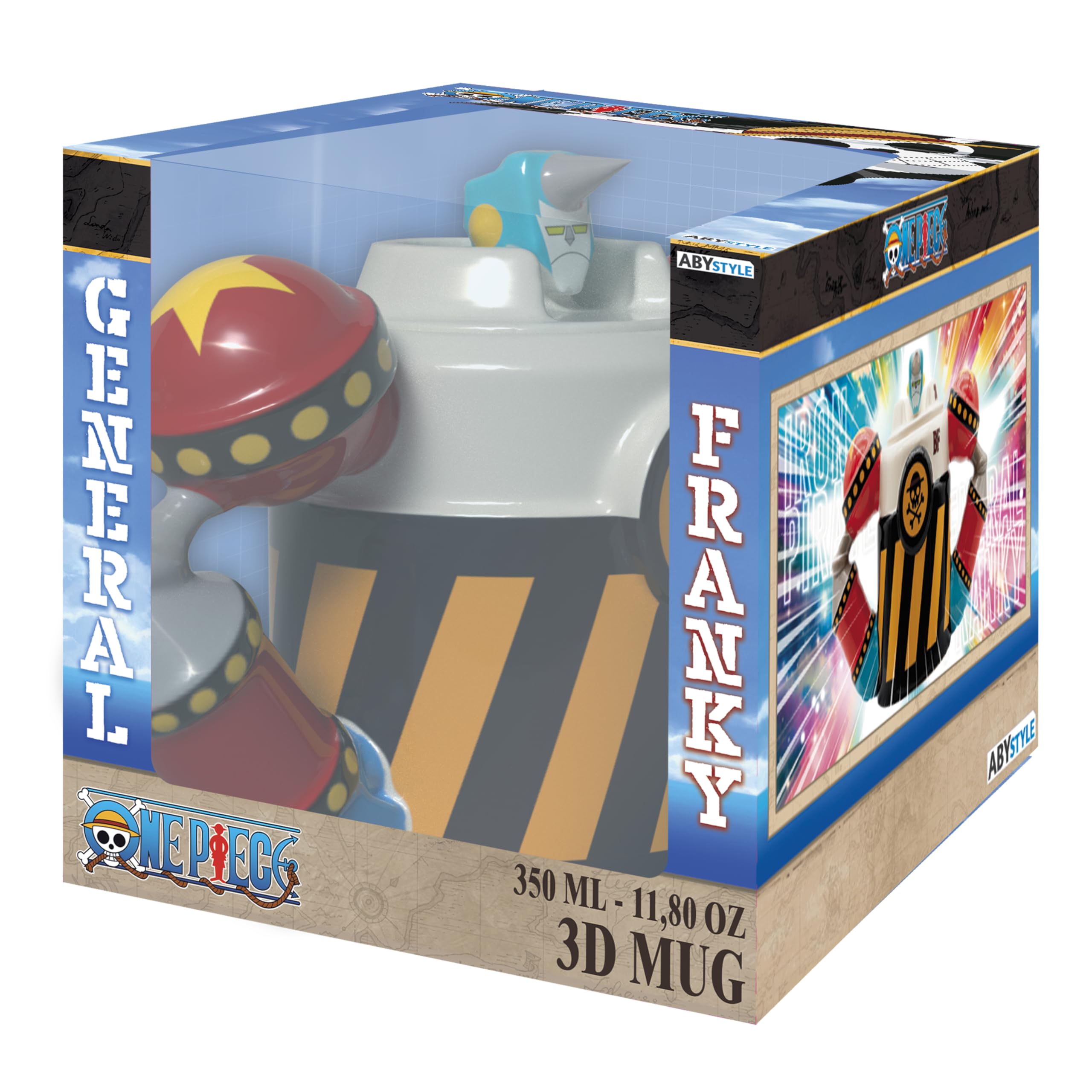 Amazon.com | ABYSTYLE One Piece Manga Iron Pirate Franky 3D Mug
