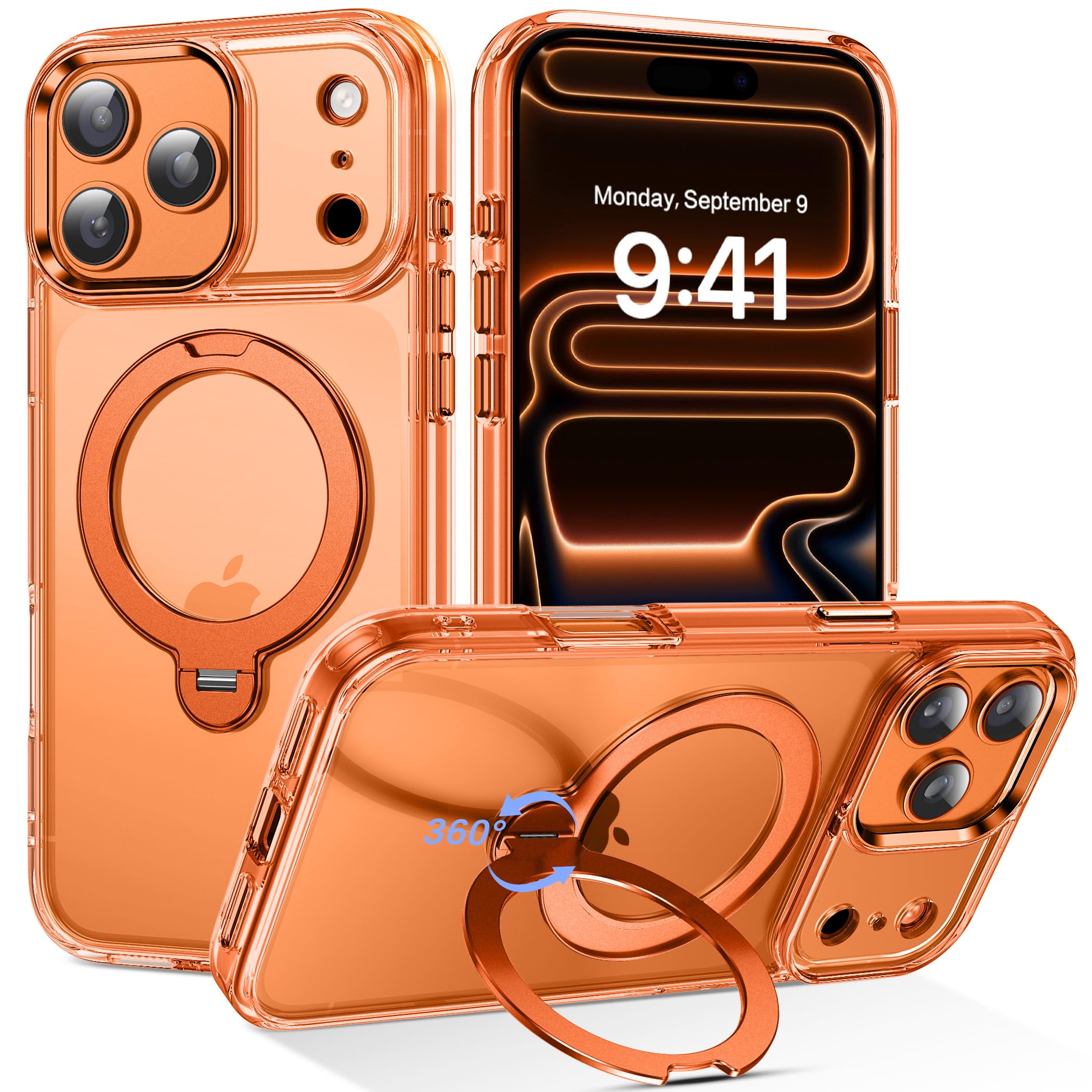 AICase Xundd iPhone 11 PRO Max Custodia, Cristallo con Anello Magnetico del cavalletto Funzione di 360 °, Magnete Supporto per Auto per Apple iPhone 11 PRO Max (Oro Rosa