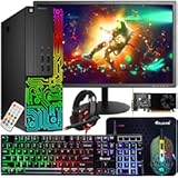 Dell Gaming OptiPlex Desktop RGB Computer PC, Intel Core i7, GeForce GT 1030 2GB GDDR5, 16GB RAM, 512GB SSD, 24 Inch HDMI Monitor, Keyboard Mouse and Headset, WiFi, Windows 11 Pro (Renewed)