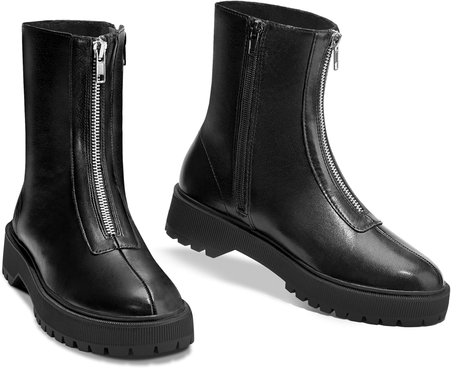 Perphy Platform Zipper Chunky Heel Chelsea Boots for Women