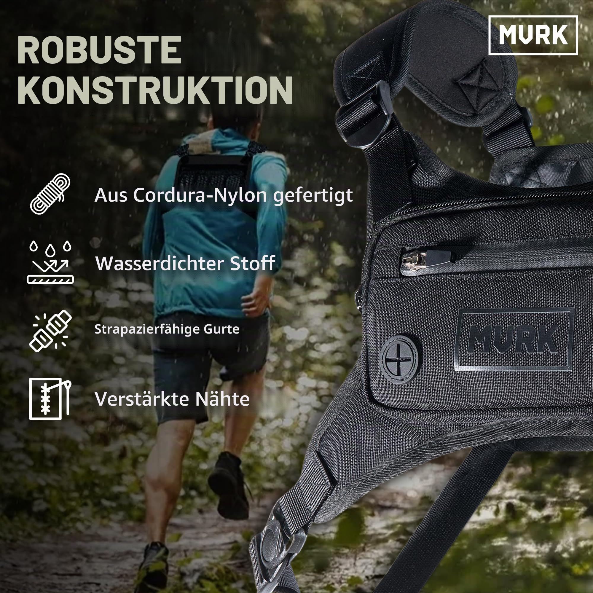 MVRK Unisex Chest Pack Wasserabweisende Brusttasche
