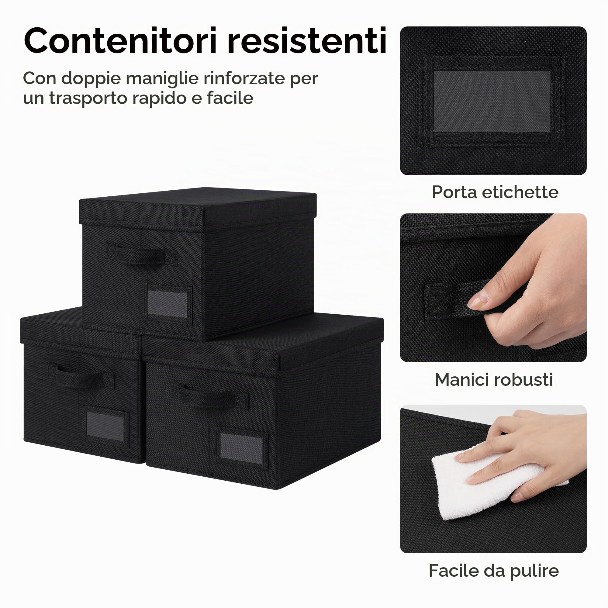 GRANNY SAYS Set di Scatola portaoggetti extra large con coperchio e Scatole Portaoggetti con Coperchio