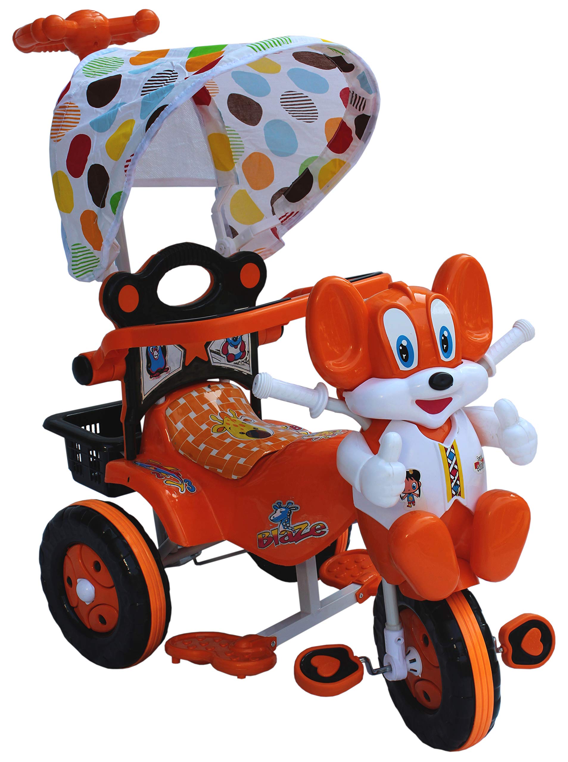 Amardeep Baby Tricycle Orange with Black Stylish Wheels 86 * 64 * 33 cms 1-3 yrs W/Shade and Parental Control (B08V4ZG17G) Amazon Price History, Amazon Price Tracker