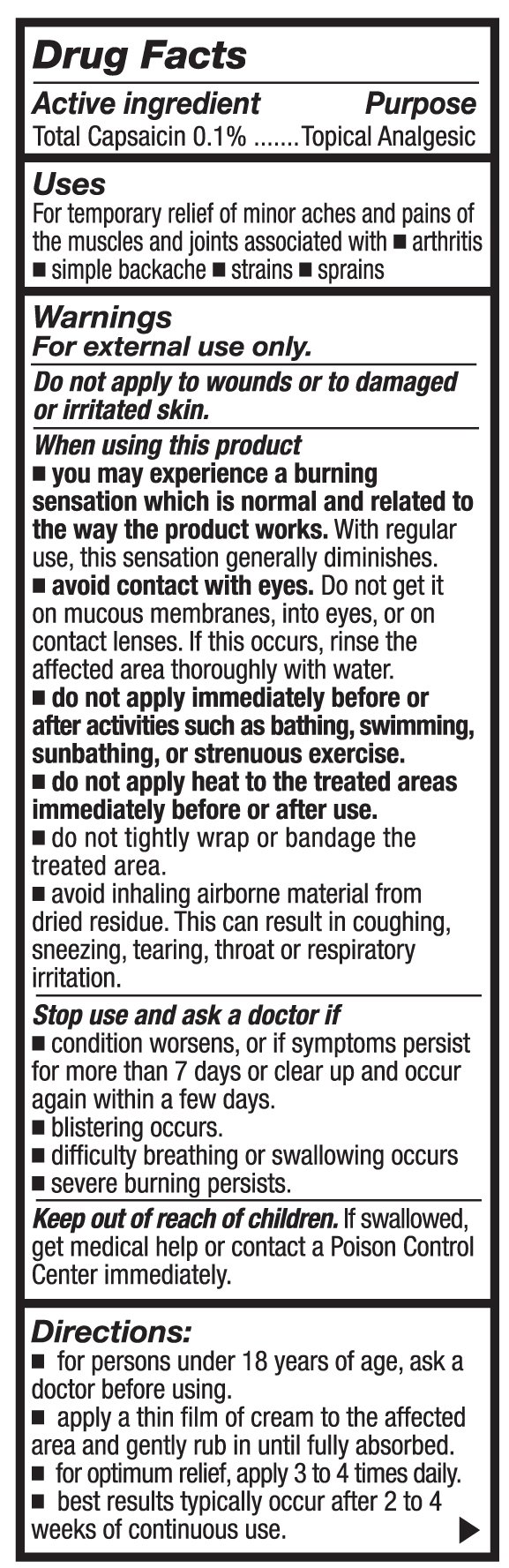 Zostrix Maximum Strength Natural Pain Relief Cream, Capsaicin Pain Reliever, Odor Free, 2 Ounce