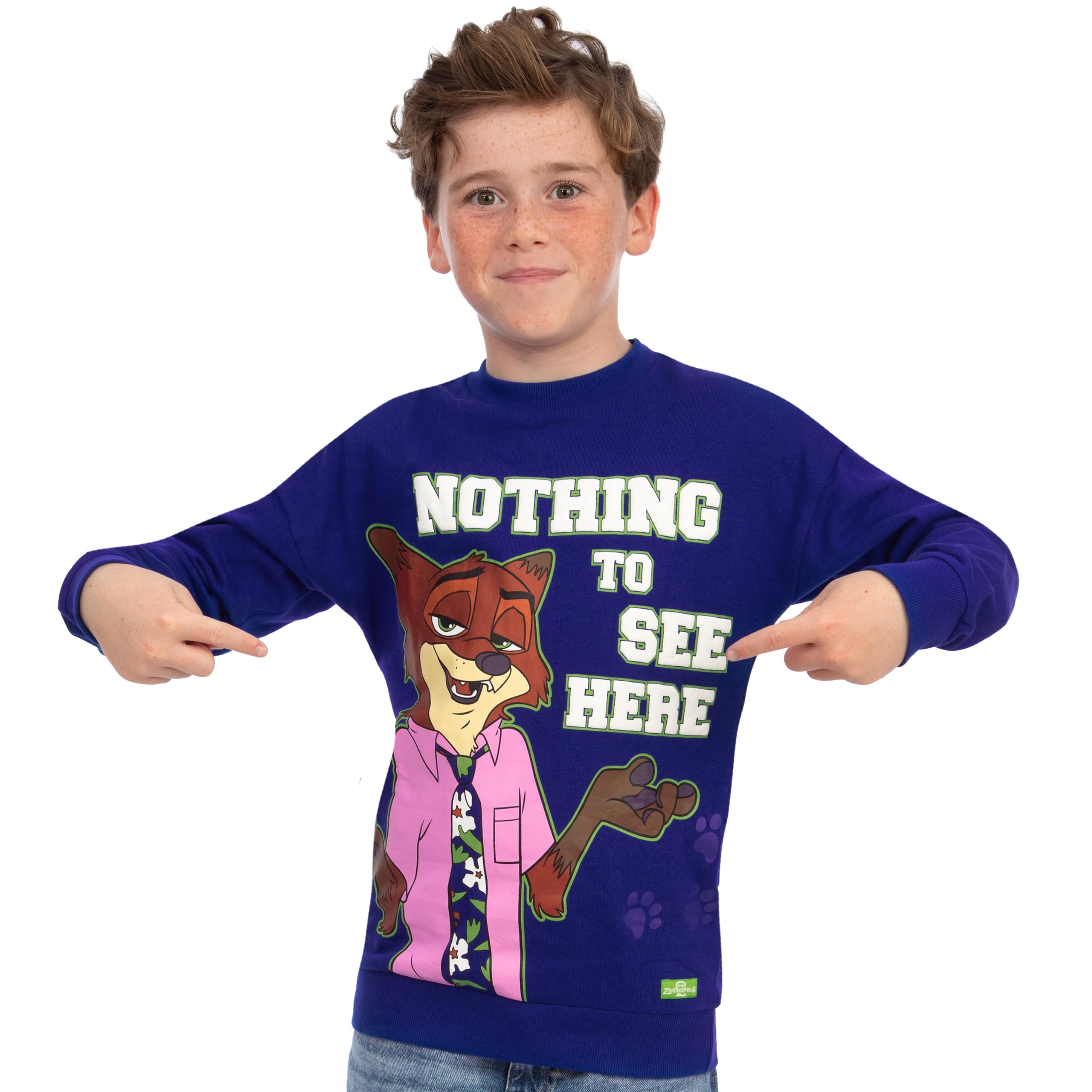 Disney Felpe Bambini, Felpe Zootropolis per Ragazzi, Pullover Nick Wilde per Bambini, Abbigliamento in Cotone per Ragazzi