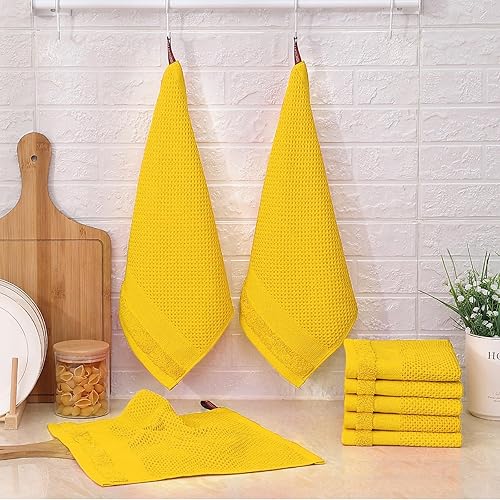 Miniatura 248 de Homaxy Paños de cocina 100% algodón, paquete de 8 – 12 x 12 pulgadas, tejido de gofre, muy suaves y absorbentes, paños de cocina de secado rápido