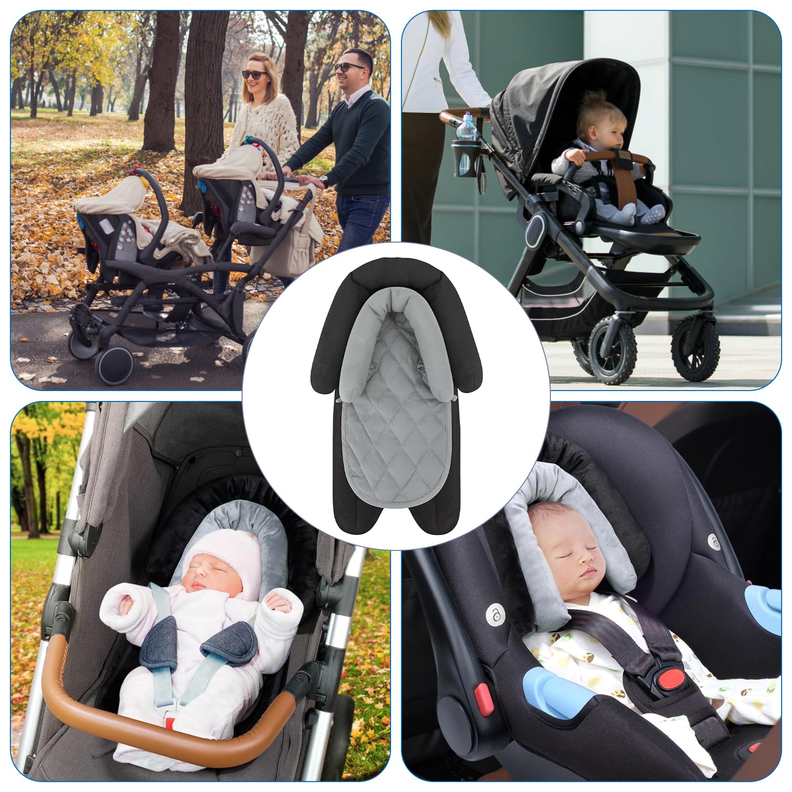 2 In 1 Baby Sitzverkleinerer, Autositz Kissen, Hochstuhl, Kinderwagen, Babyschale