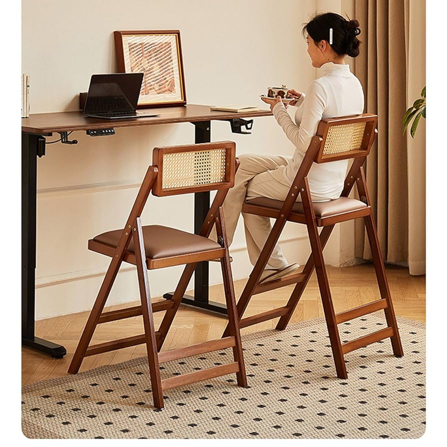 l’m【良品】ラタンチェア　かぎ編みイス　折りたたみ 折り畳み椅子 ラタンチェア ダイニングチェアー チェア ラタン