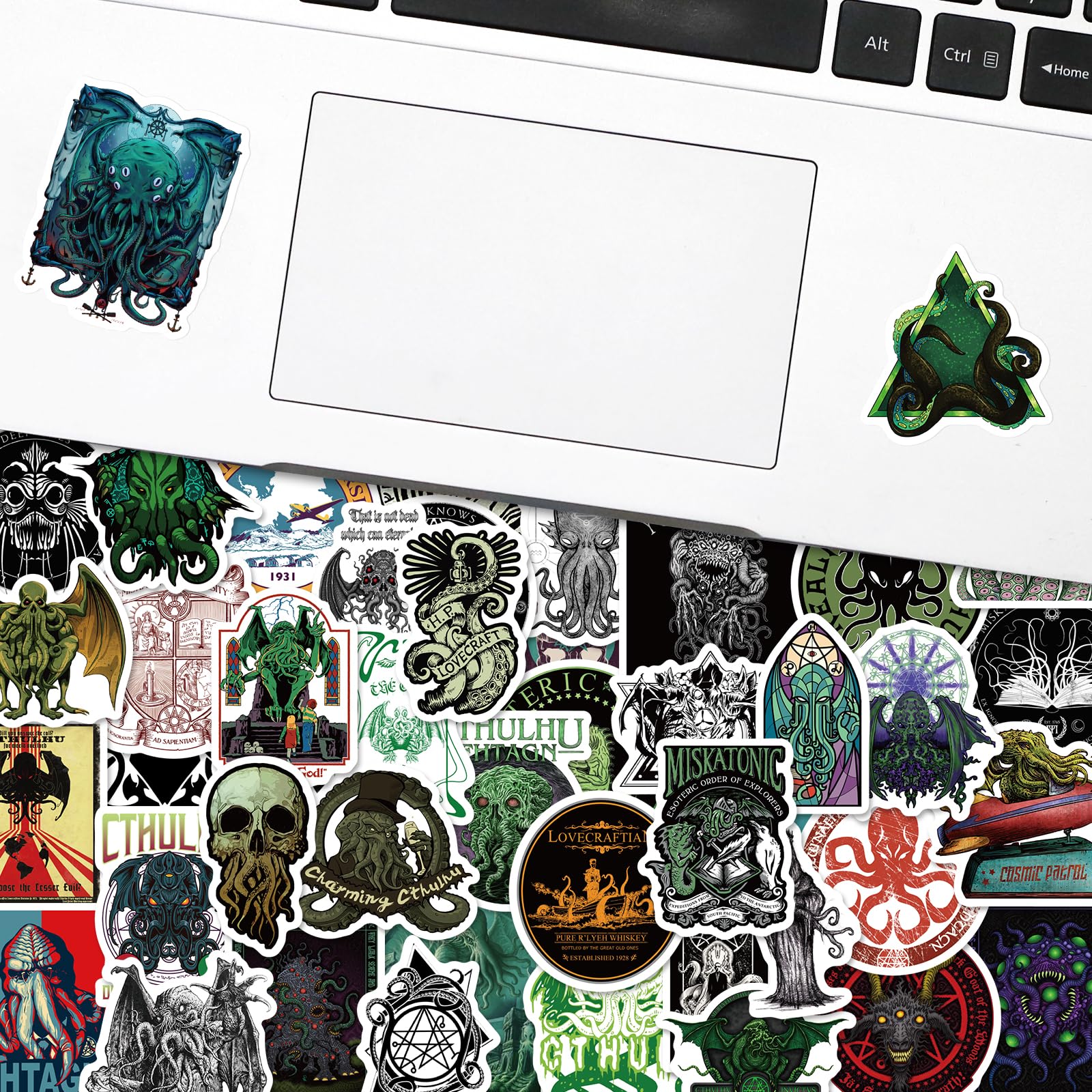 100 Pegatinas De Vinilo De Cthulhu Y Terror | Impermeables, Para Portátil, Botella, Bicicleta, Decoración De Halloween