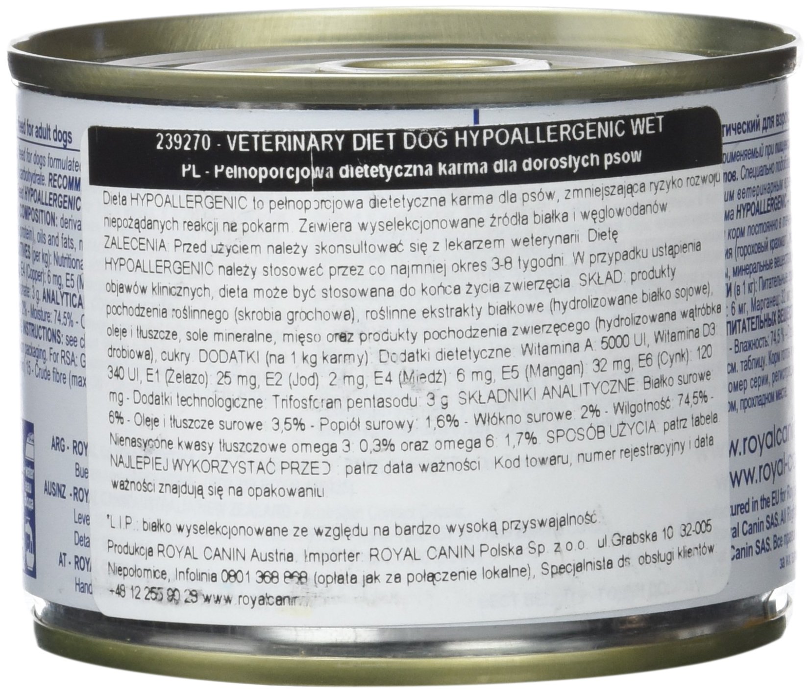 Royal Canin - Hypoallergenic Gr. 200 Dog Nassfutter : Amazon.de: Haustier