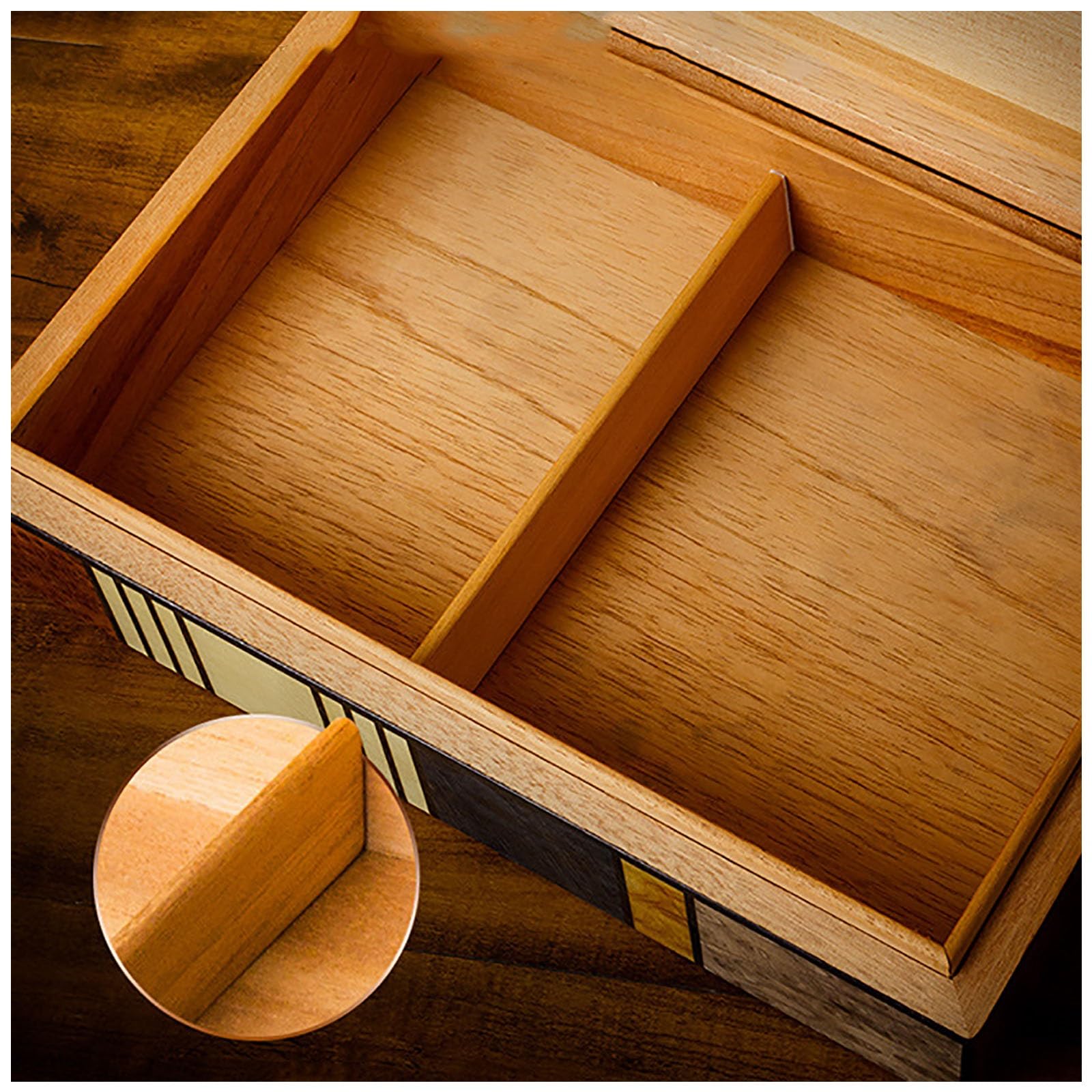 Cave à Cigares pour 25 Cigares avec HygromèTre NuméRique, Humidificateurs, Plateau en CèDre Espagnol Et Doublure en CèDre Espagnol, Cadeau pour Les PèRes, Mari