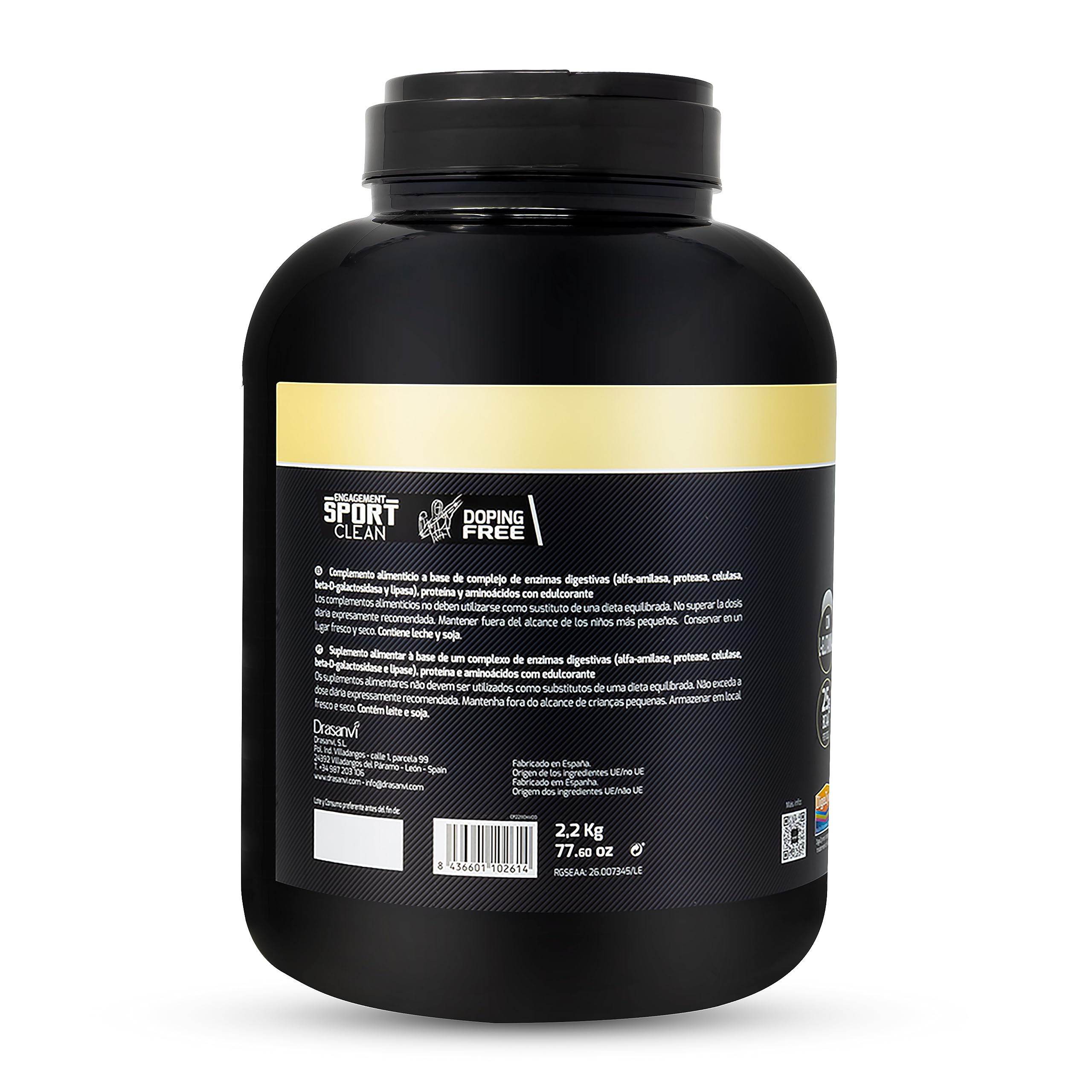SPORT LIVE Whey protein isolate | Aislado de proteína en polvo | Proteinas whey isolada de suero de leche | Proteinas que ayudan a aumentar tu masa muscular |Chocolate Blanco | 2,2 KG |Drasanvi | Aislado de Proteina de Rapida Absorcion con Bajo Contenido