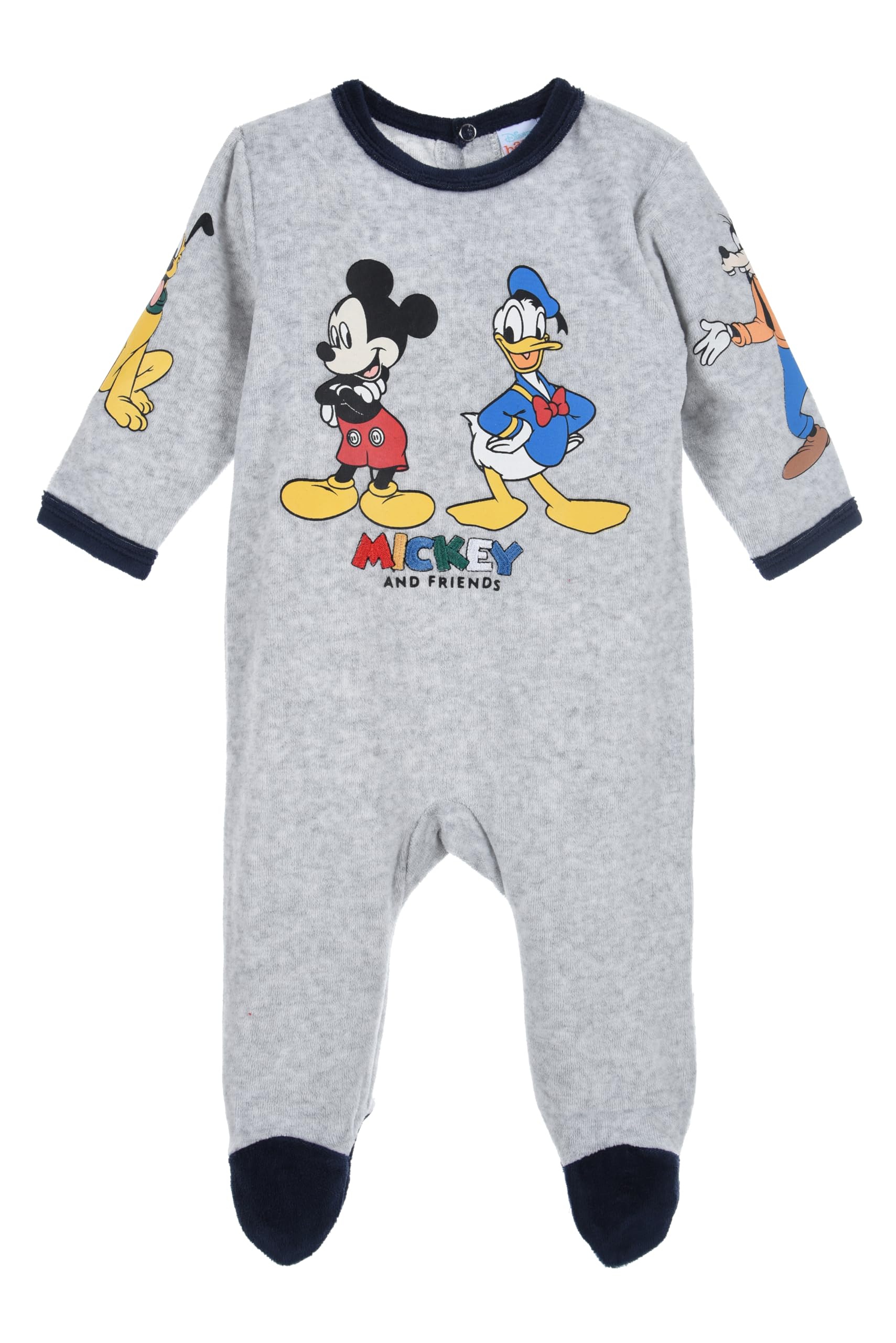 Disney Mickey Mouse Strampler aus Chenille, 5937, grau, 24 Monate