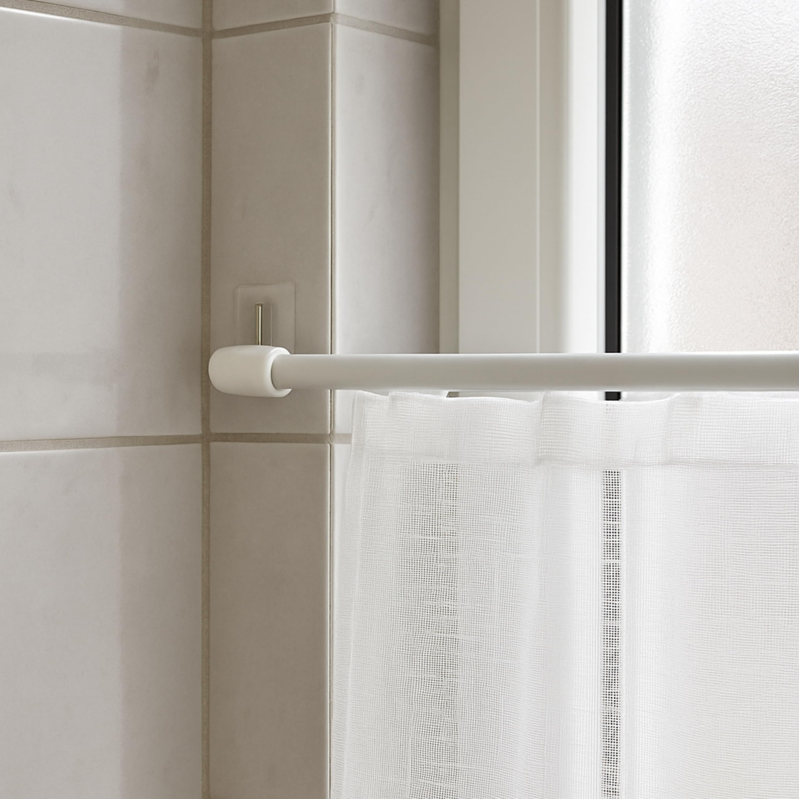 Gancio autoadesivo per bastone, 10 x trasparente, misura 24 x 16.5 mm, ganci per tenda, ganci per zanzariere, gancio adesivo per tende a finestra, aggancio per bastoni su finestre in PVC, curtain hook