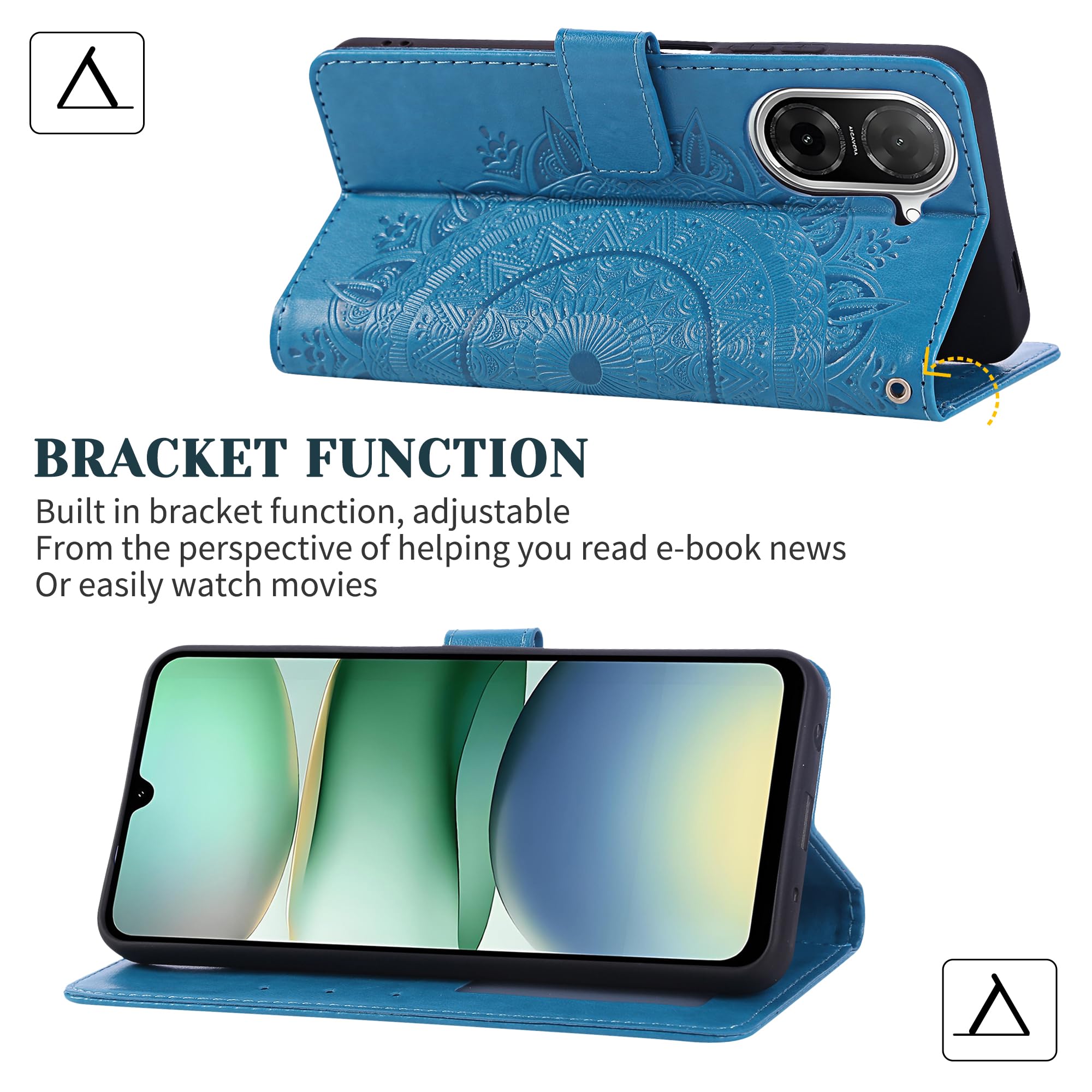 Custodia Flip Magnetico Portafoglio Con Vetro Temperato Per Xiaomi Redmi A5