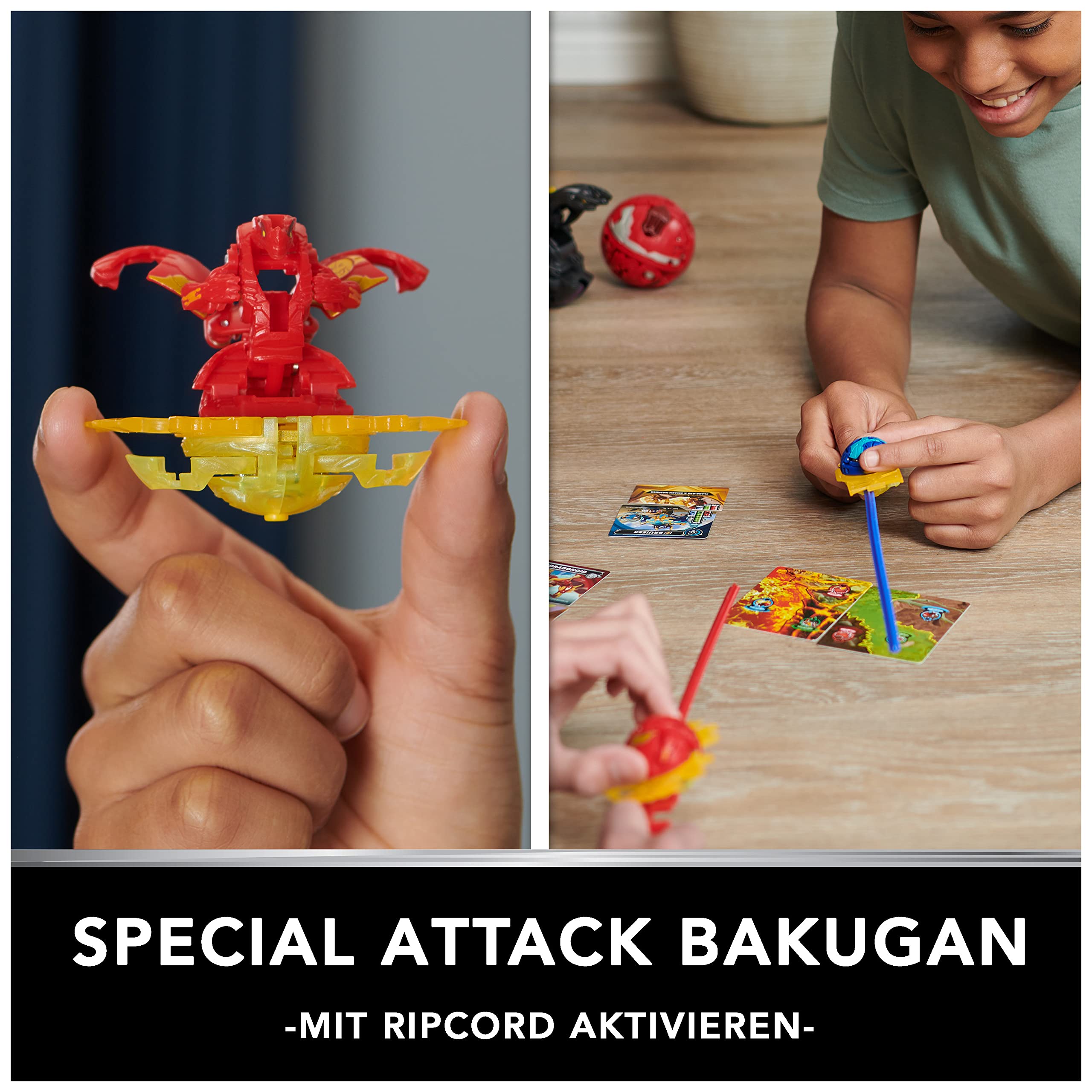 Bakugan 3.0 Battle Arena mit Special Attack Dragonoid, Spielfeld mit individuell zusammenstellbarer Actionfigur und Sammelkarten, für Kinder ab 6 Jahren