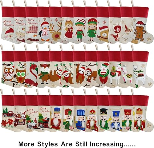 Miniatura 5 de DearSun - Calcetas personalizadas para Navidad, de 46 cm, nombres bordados
