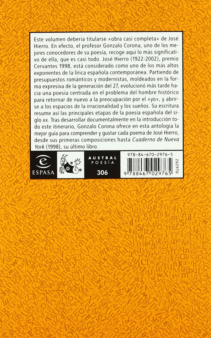 Antología poética (1936-1998): 1 (Contemporánea)
