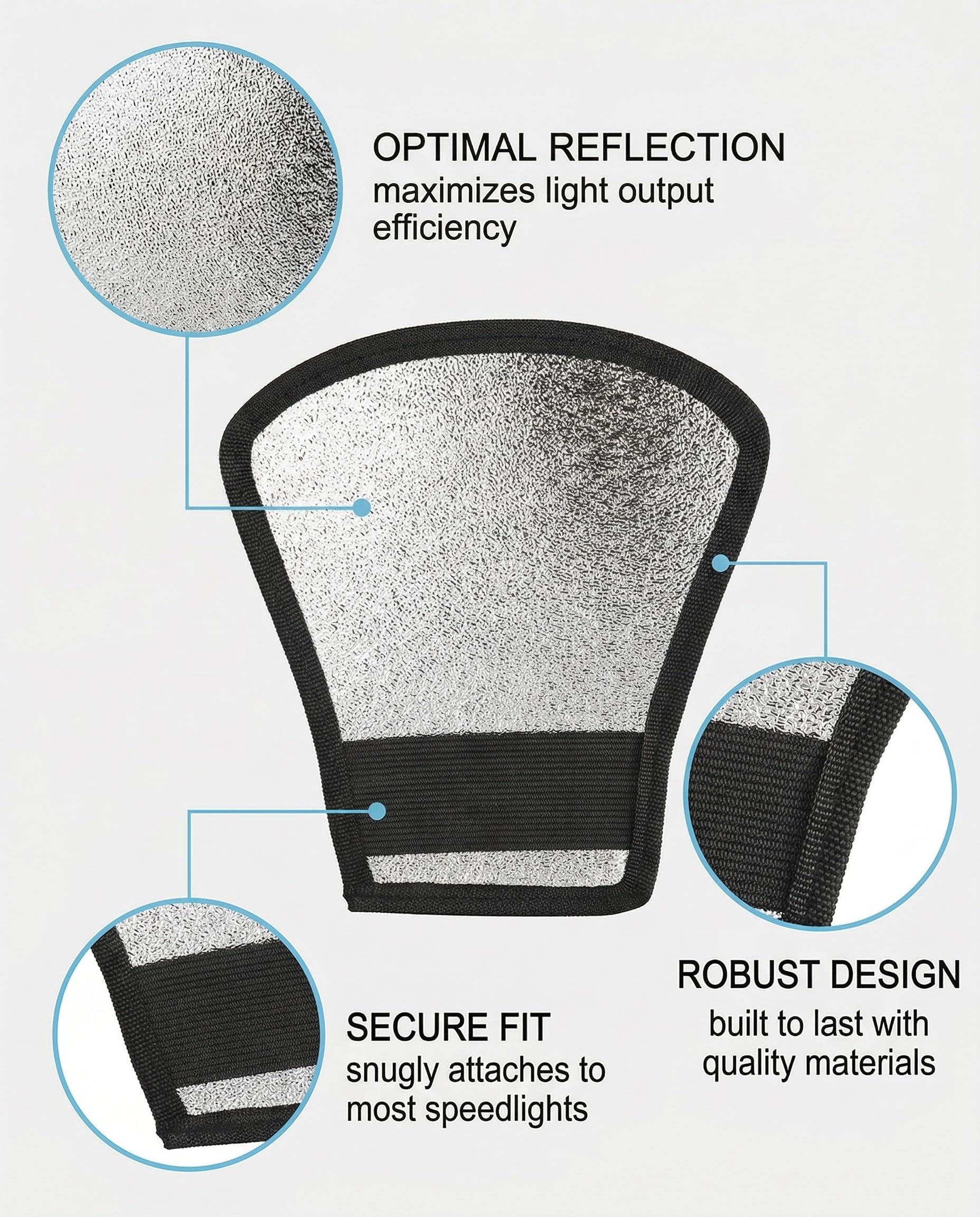 1 Pezzo Riflettore Fotografico, Diffusore Flash, 2 in 1 Argento/Bianco Riflettore, Flash Softbox Adatto per la Fotografia e gli Studi Fotografici