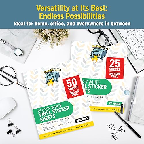 Miniatura 6 de Vinilo imprimible  Papel adhesivo para impresora de inyección de tinta para Epson  Papel adhesivo brillante imprimible  Papel adhesivo impermeable