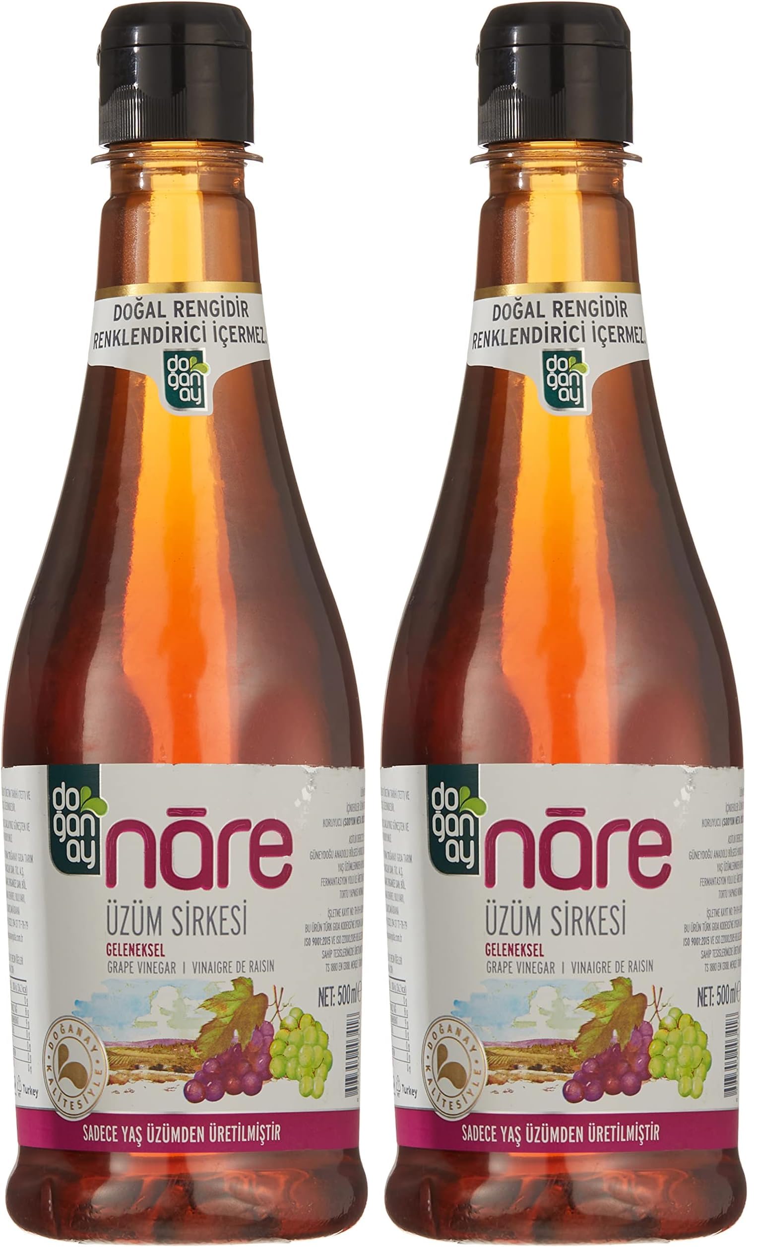 Doğanay Üzüm Sirkesi 500 ml Pet Şişe (2 paketi)