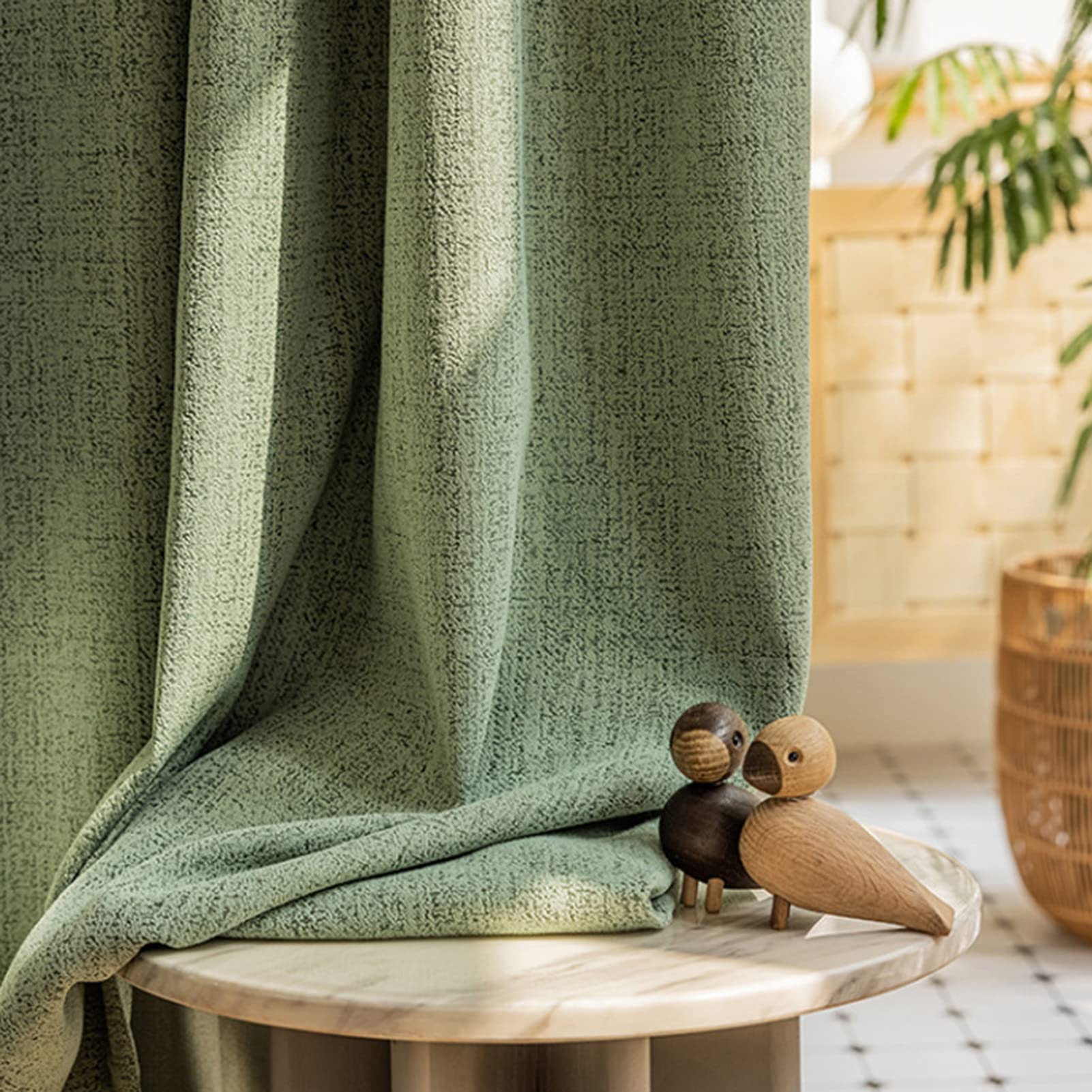 Cortinas de chenille de luxo, cortinas resistentes com isolamento
