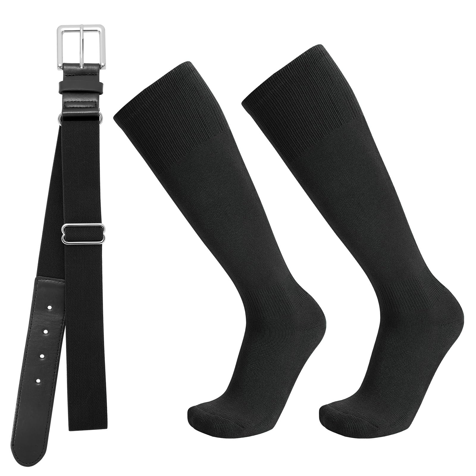 Baseball Socks and Belt Combo for Youth Adult - Softball Socks and Belt for Boys and Girls