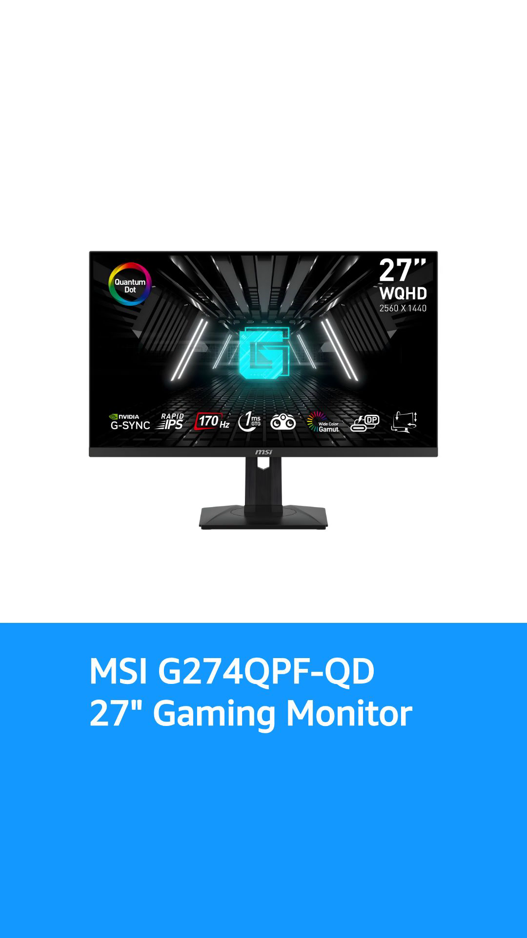 MSI 27インチゲーミングモニター G274QPF-QD WQHD/170Hz MSI G274QPF - All About Gaming | Esports Gaming Monitor | MSI