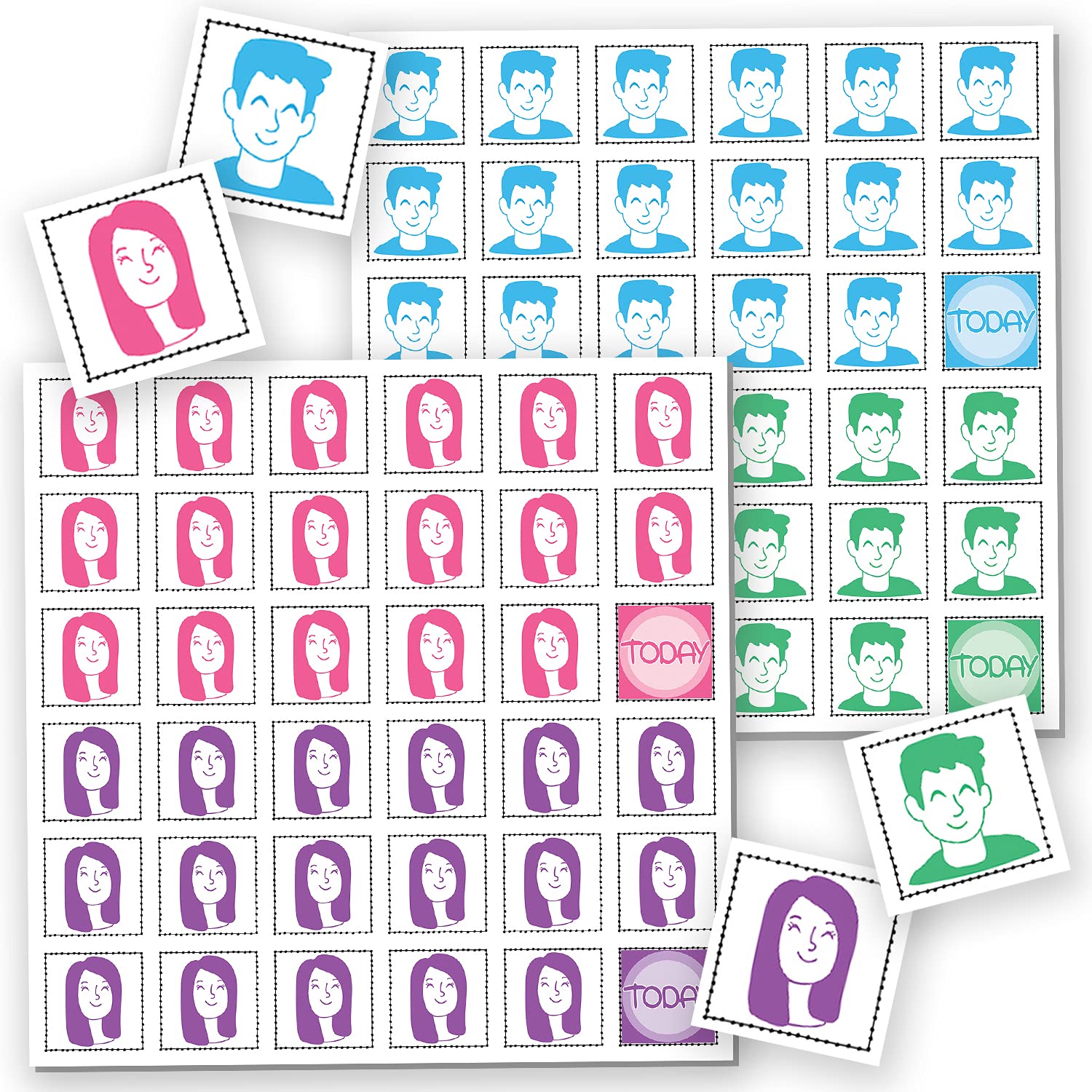 Magnet CoParenting Labels to add to Any Magnetic Dry Erase Calendar for Fridge â€“ Make It Easier for Kids to Know The Divorce Parenting Plan Schedule