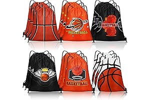 18-Pack Basketball Drawstring Bags