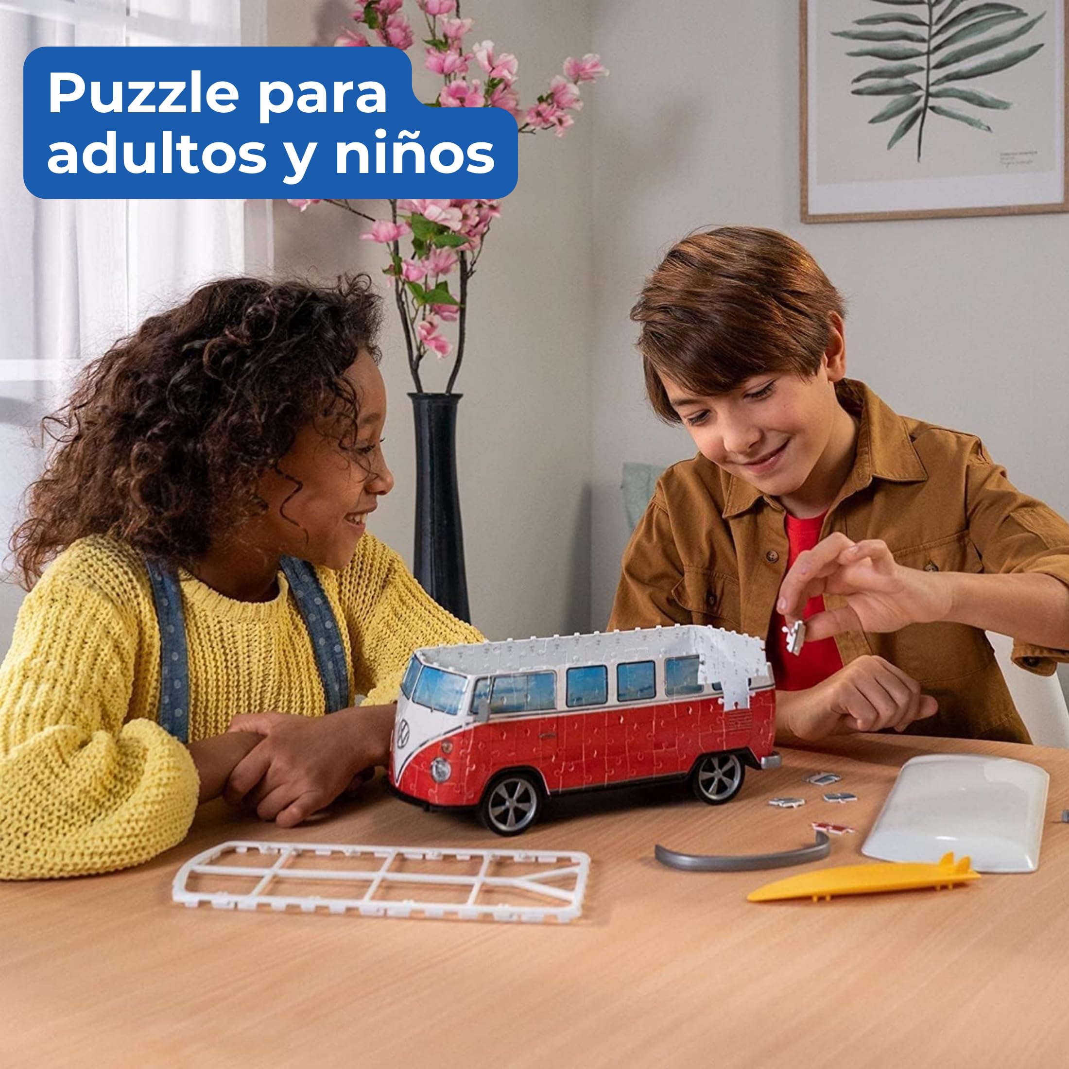 Ravensburger - Puzzle 3D Camper Volkswagen, Maqueta 187 Piezas