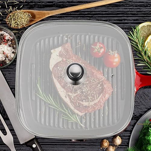 Miniatura 3 de Kichvoe Tapa de olla de vidrio, tapa universal para sartén, tapa de repuesto, tapa de repuesto, tapa de vidrio universal para sartén, utensilios de